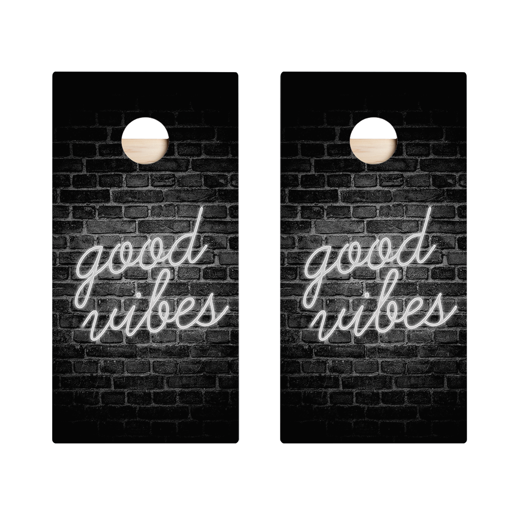 Good Vibes Star Cornhole Boards