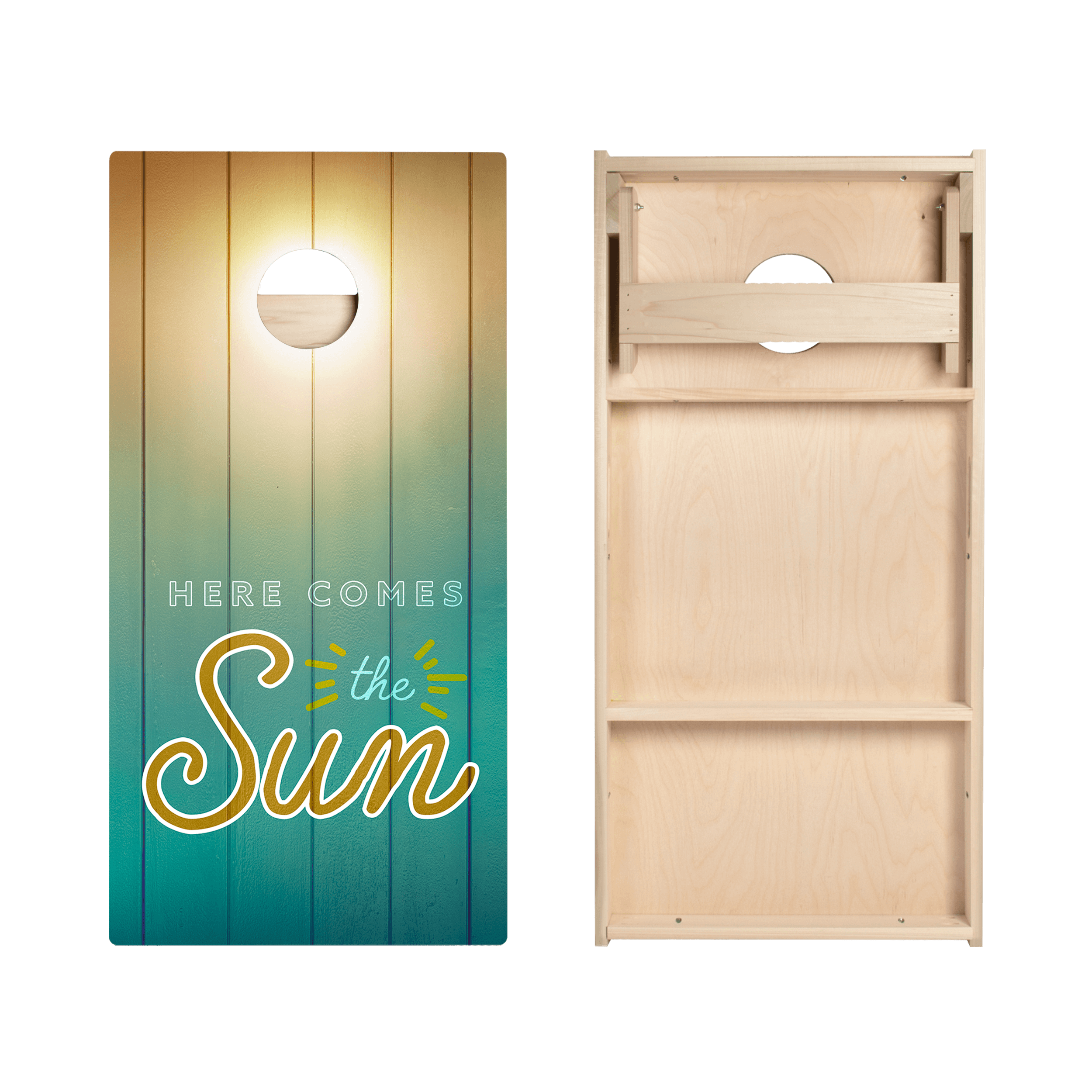 Here Comes The Sun Star Cornhole Boards