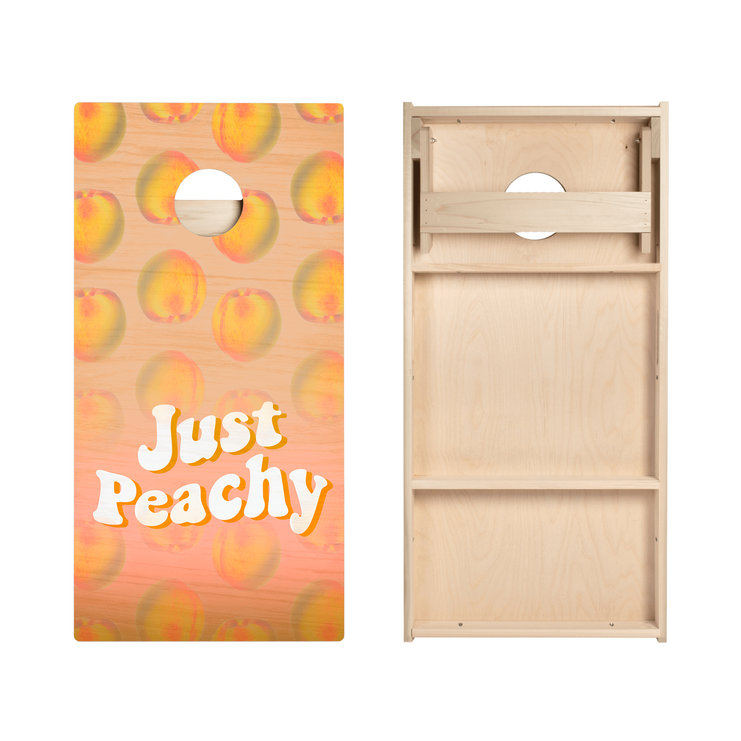 Just Peachy Star Cornhole Boards