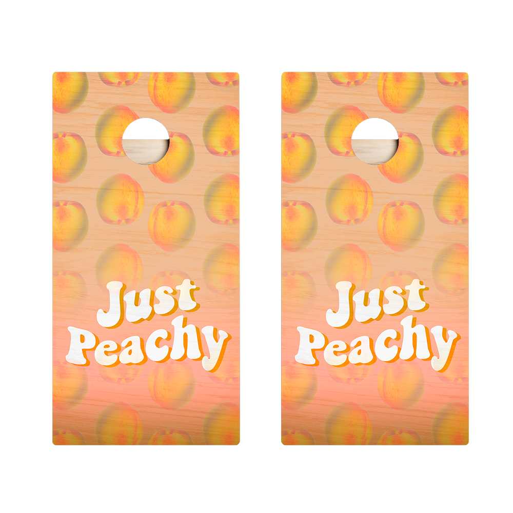 Just Peachy Star Cornhole Boards