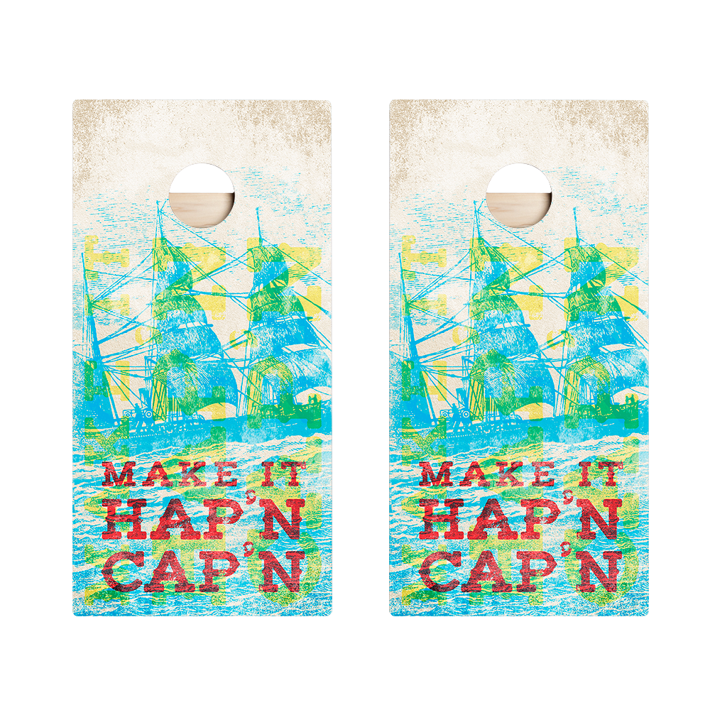 Make It Hap’n Cap’n Star Cornhole Boards