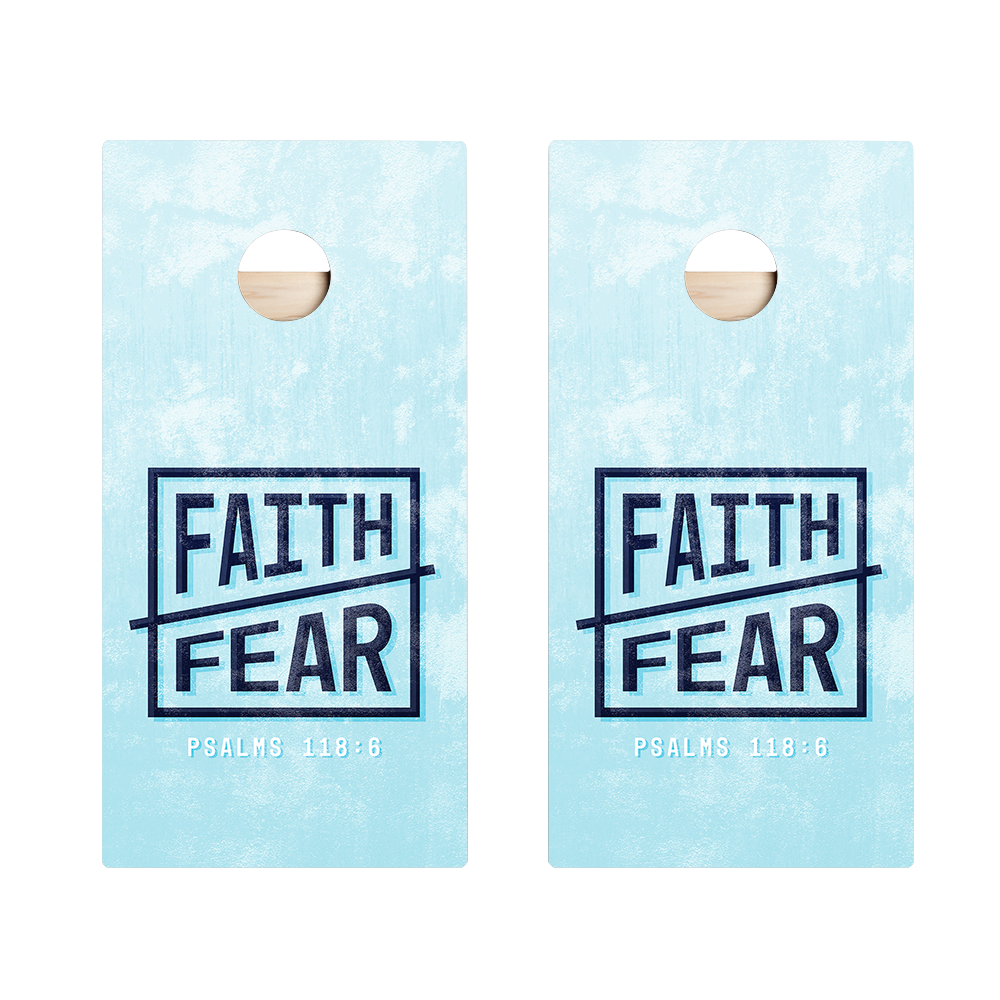 Faith Over Fear Star Cornhole Boards