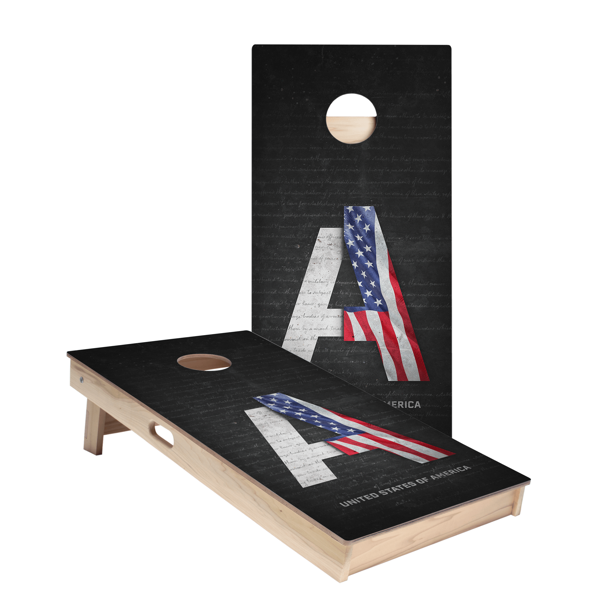 United States Flag Constitution Star Cornhole Boards