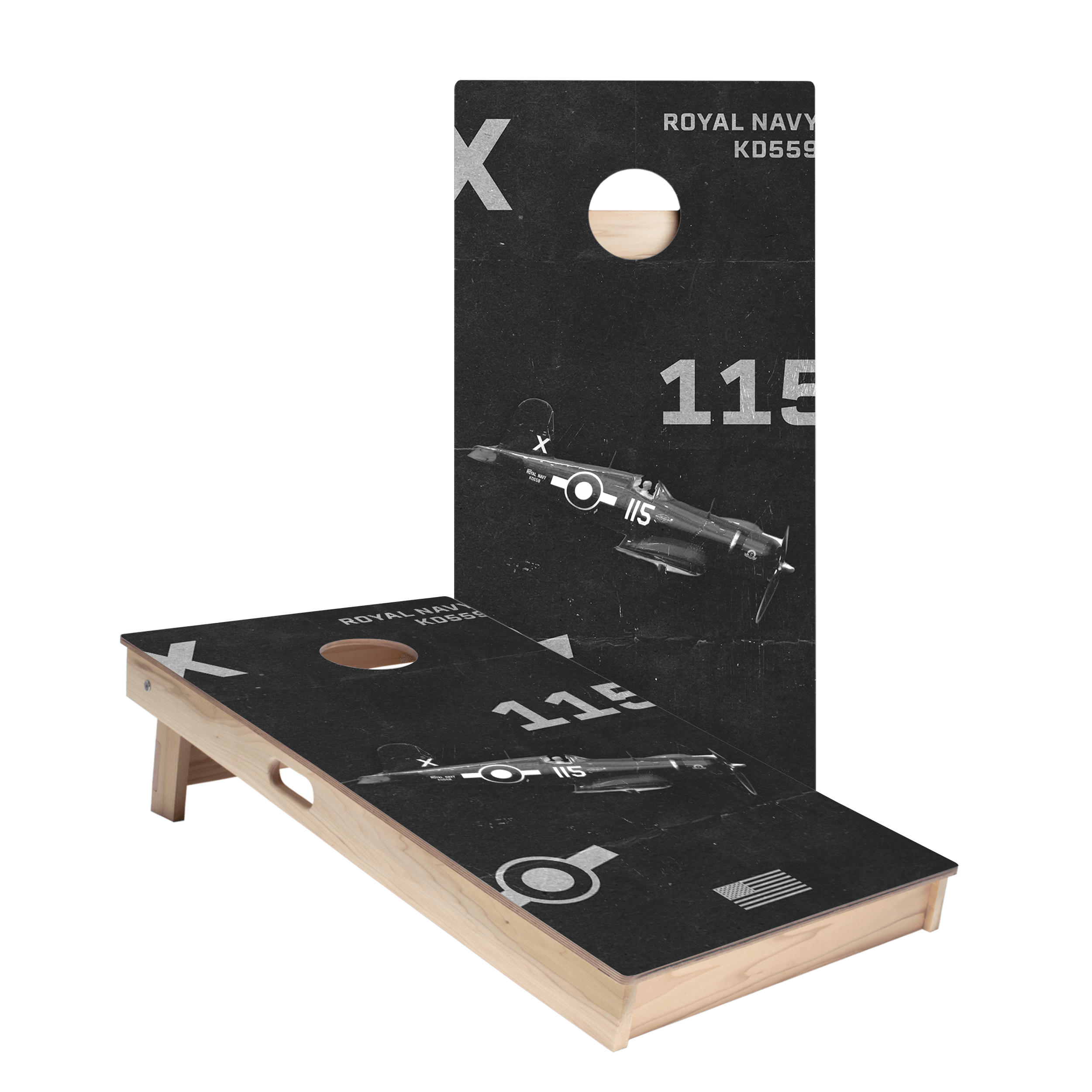 WW2 Plane Star Cornhole Boards