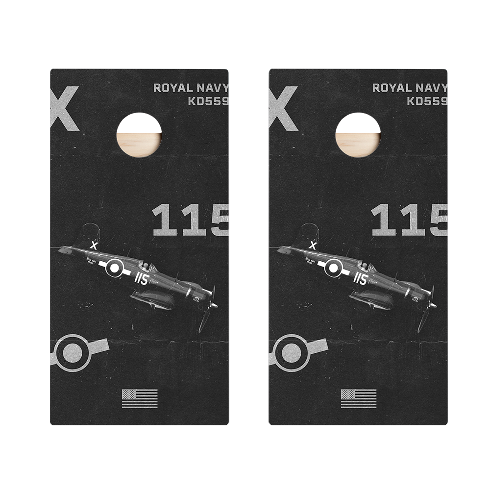 WW2 Plane Star Cornhole Boards