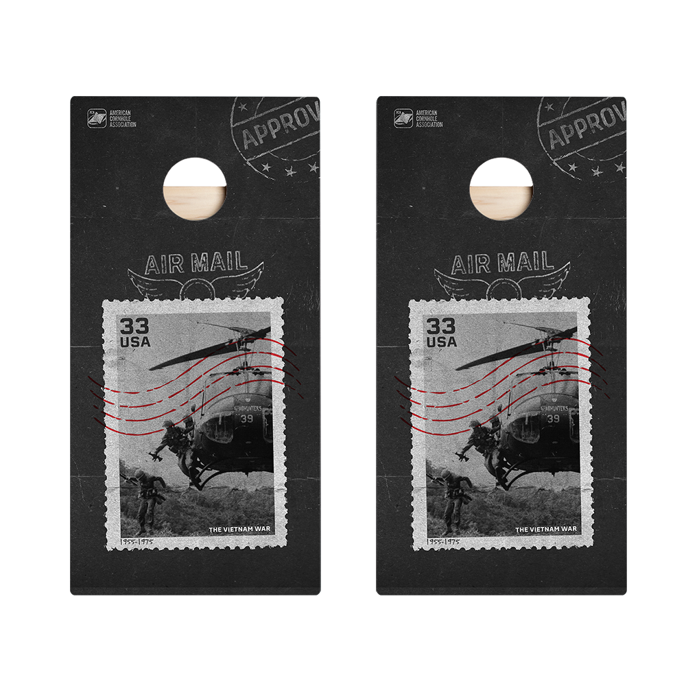 Airmail Stamp Star Cornhole Boards