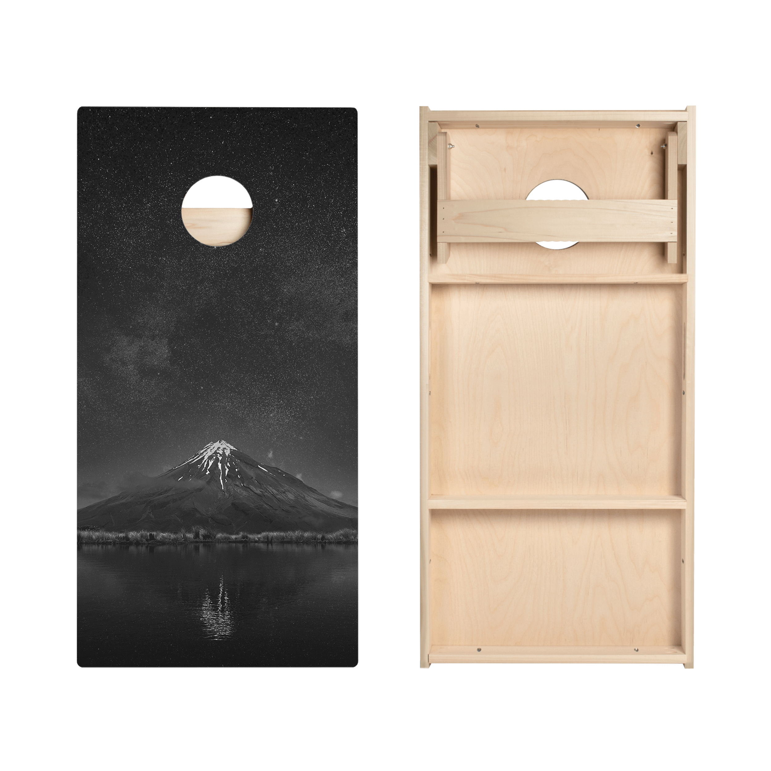 Starry Sky Mountain Star Cornhole Boards