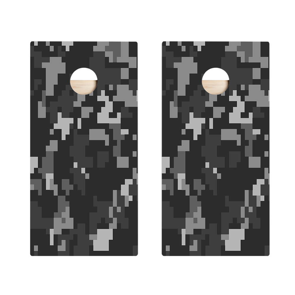 Black Digital Camo Star Cornhole Boards