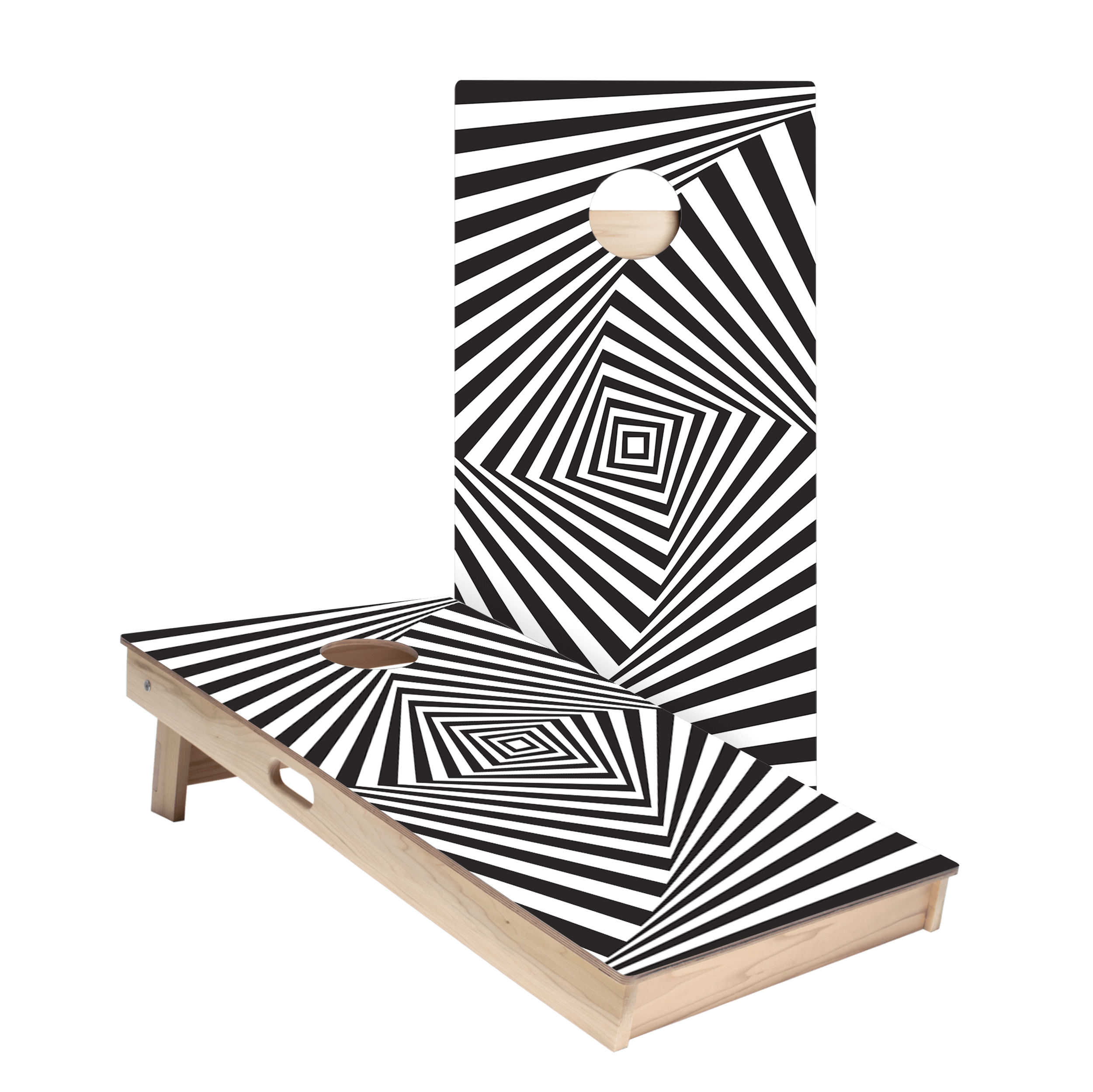 Cube Optical Illusion Star Cornhole Boards