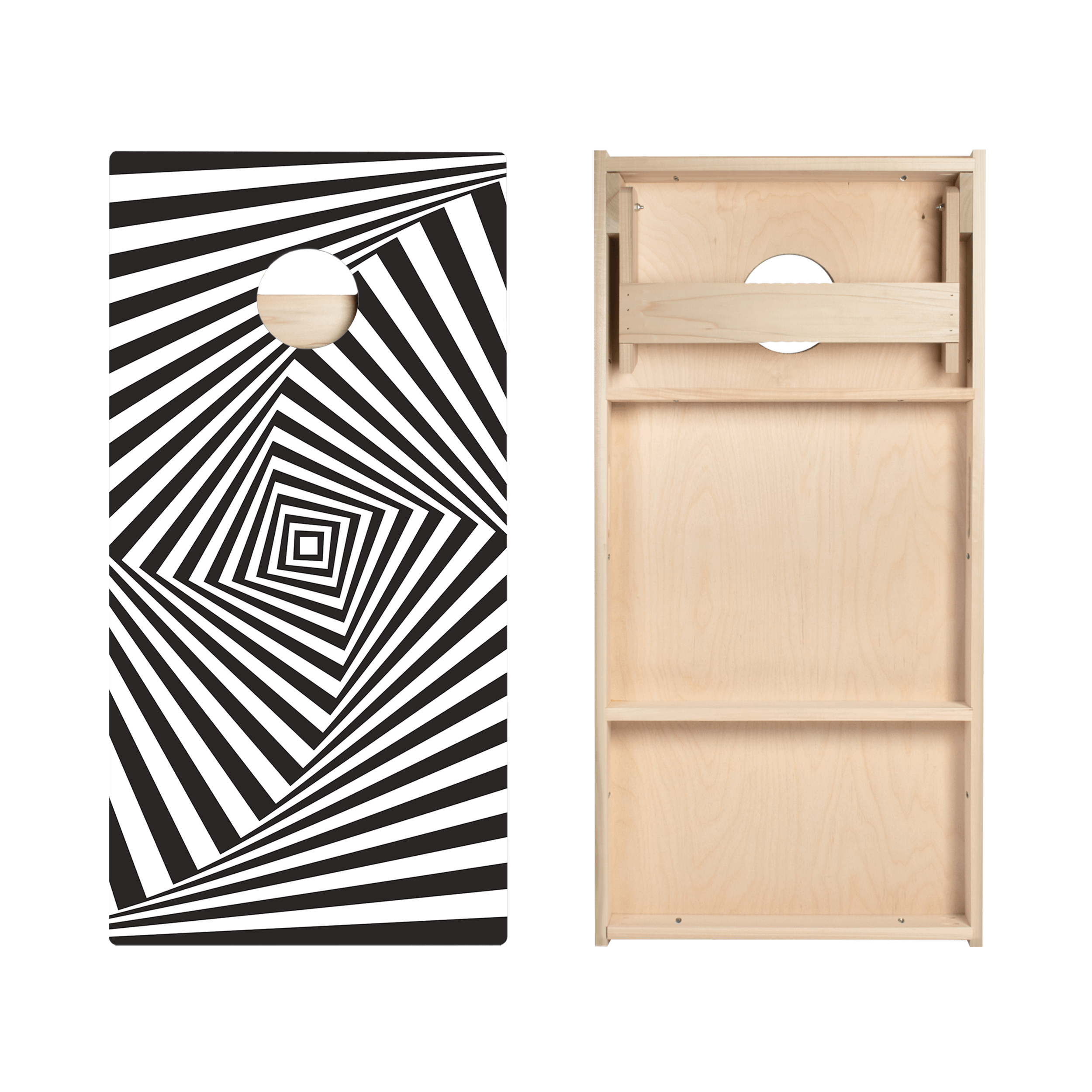 Cube Optical Illusion Star Cornhole Boards