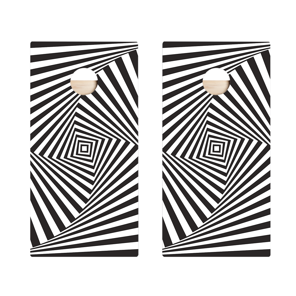 Cube Optical Illusion Star Cornhole Boards