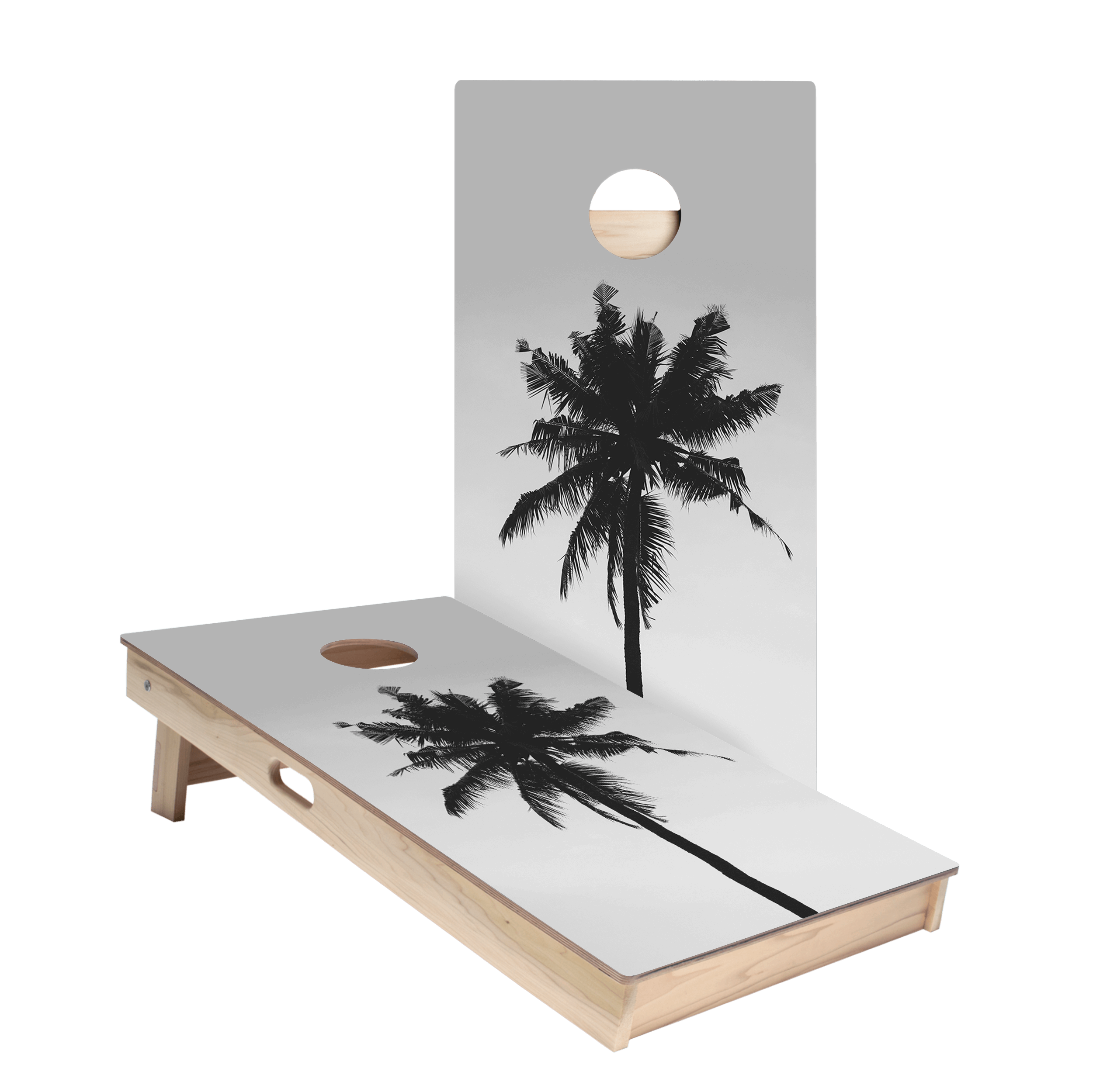 Palm Silhouette Star Cornhole Boards