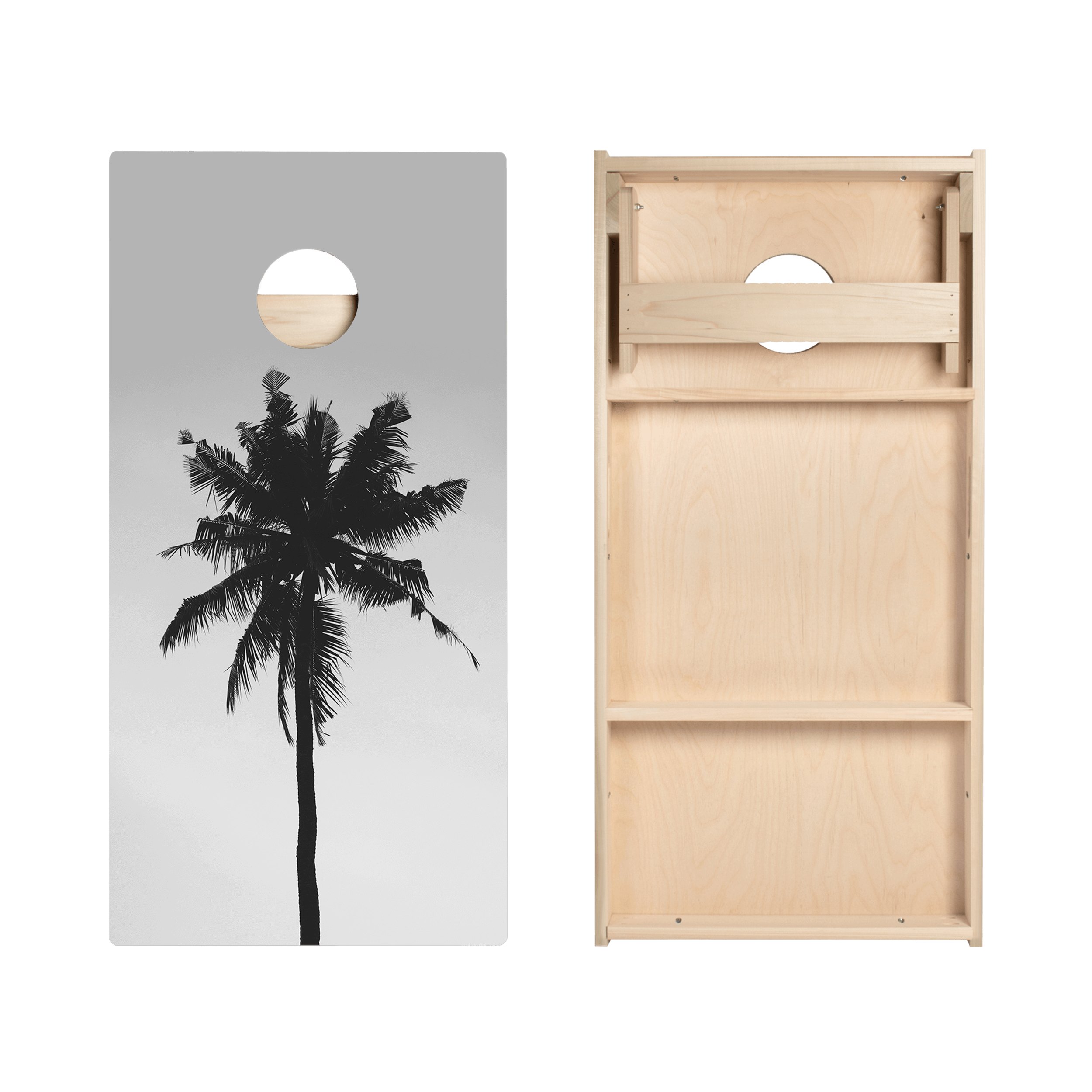 Palm Silhouette Star Cornhole Boards