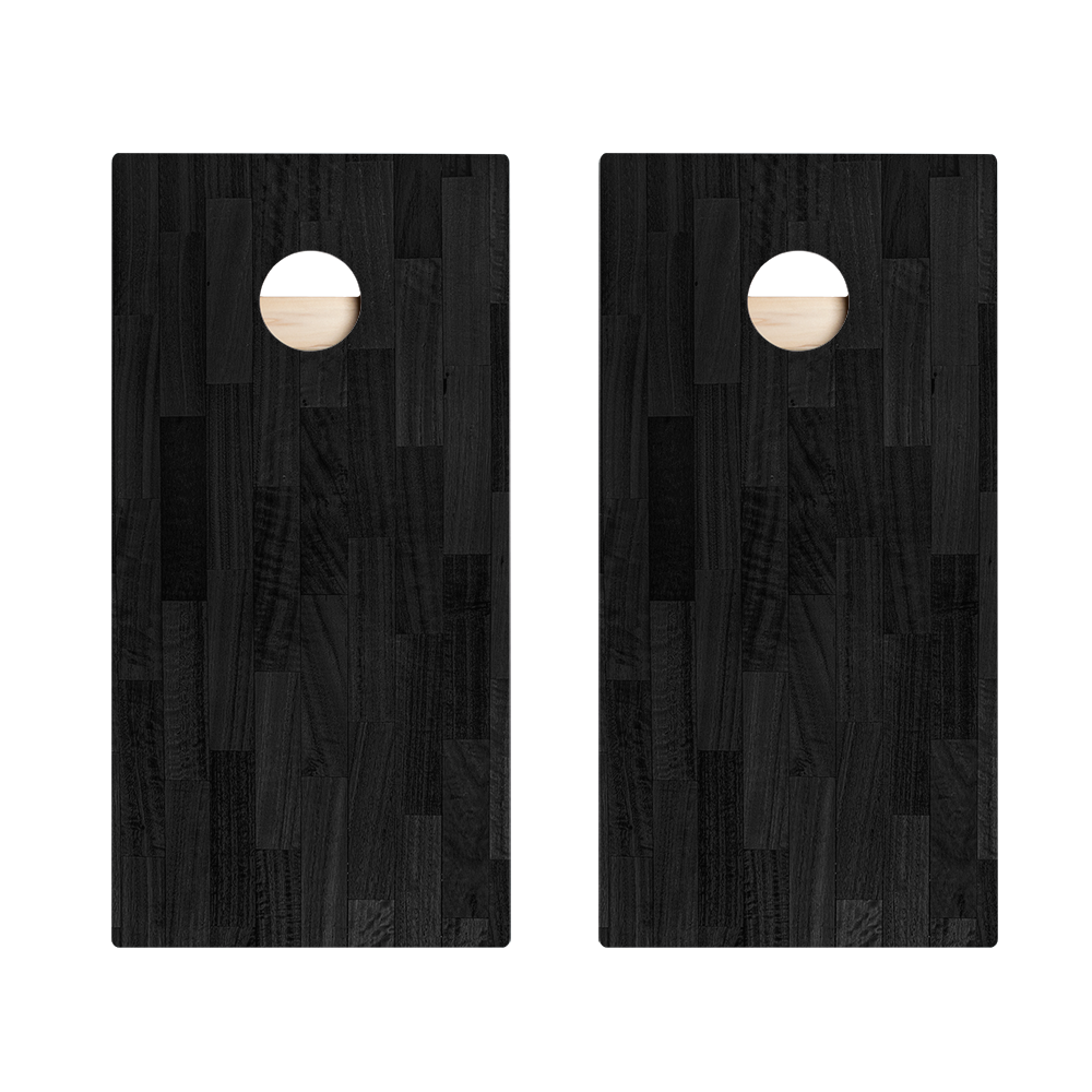 Black Small Panel Wood Star Cornhole Boards