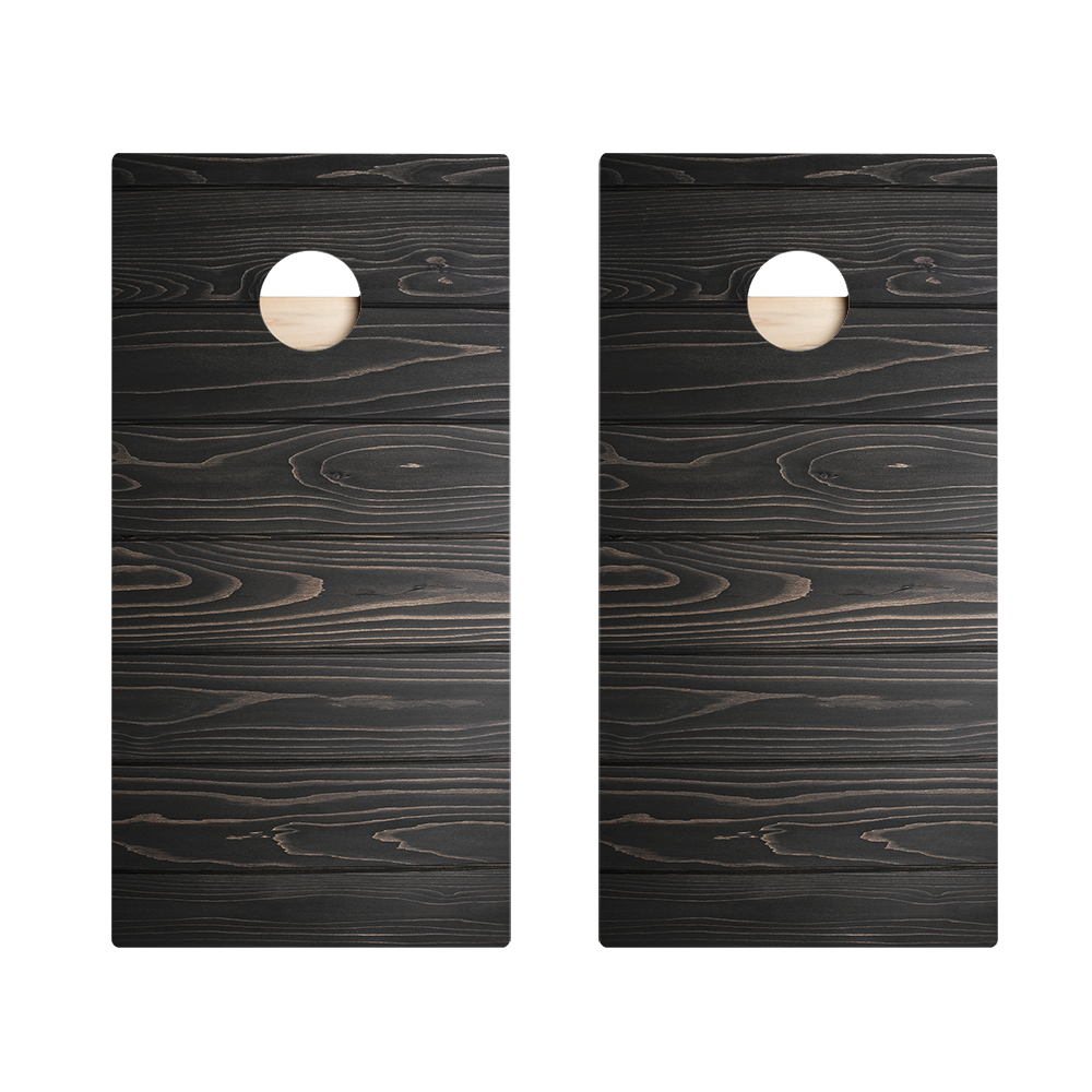 Black Stained Large Panel Wood Star Cornhole Boards