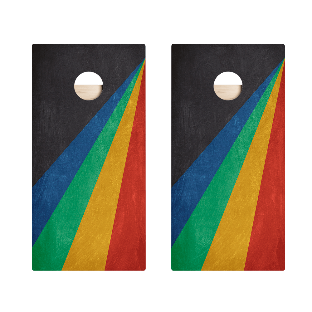 Angled Stripes Star Cornhole Boards