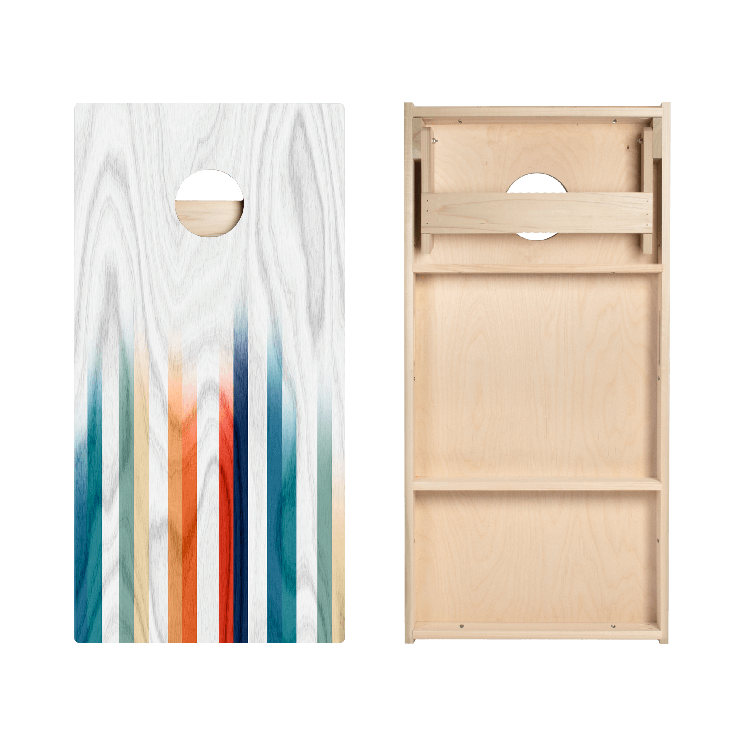 Multi Faded Stripes Star Cornhole Boards