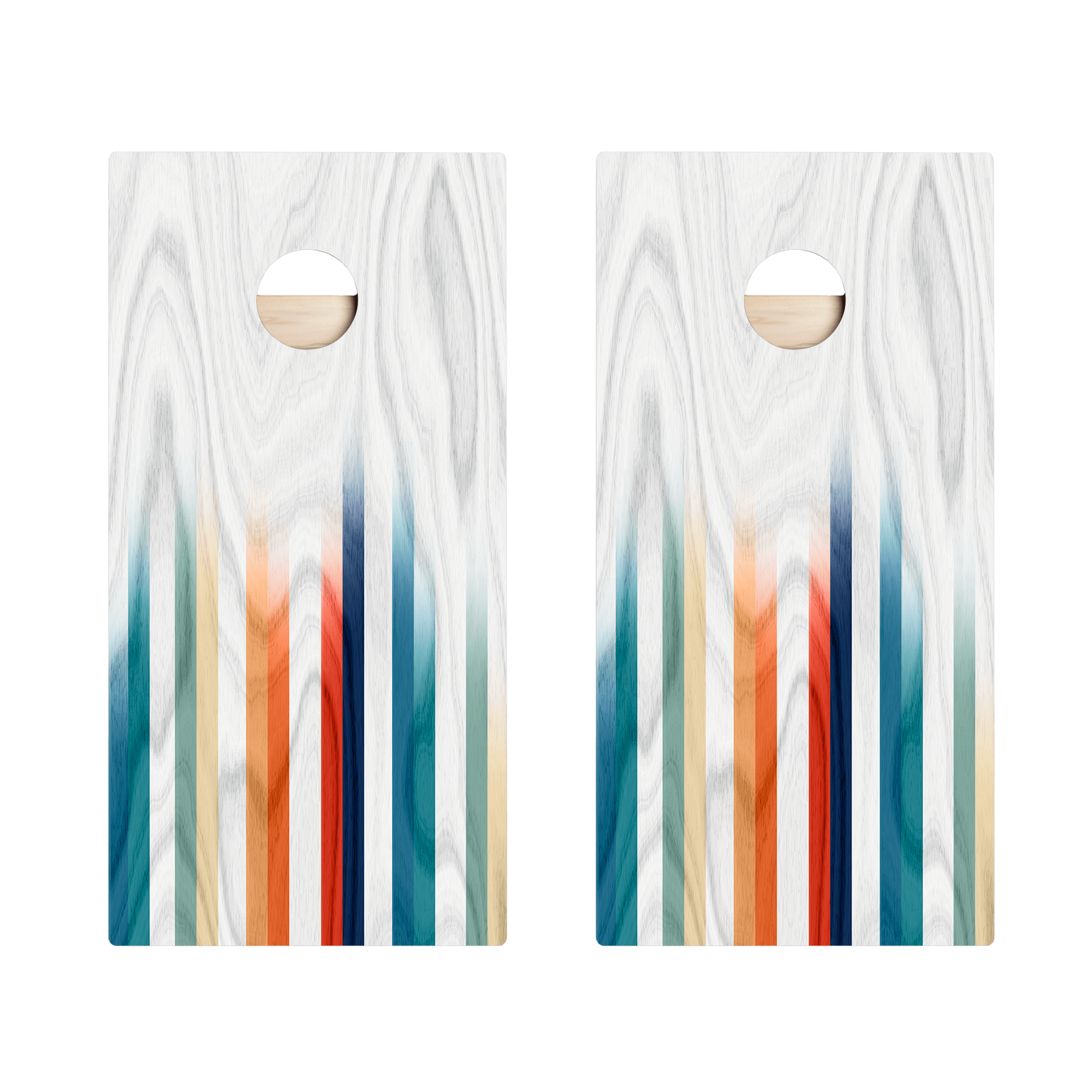Multi Faded Stripes Star Cornhole Boards