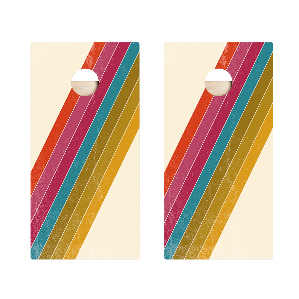 Angled Center Stripes Star Cornhole Boards