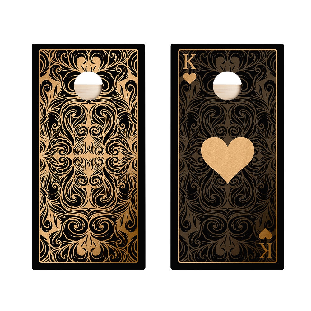 King Of Hearts Star Cornhole Boards