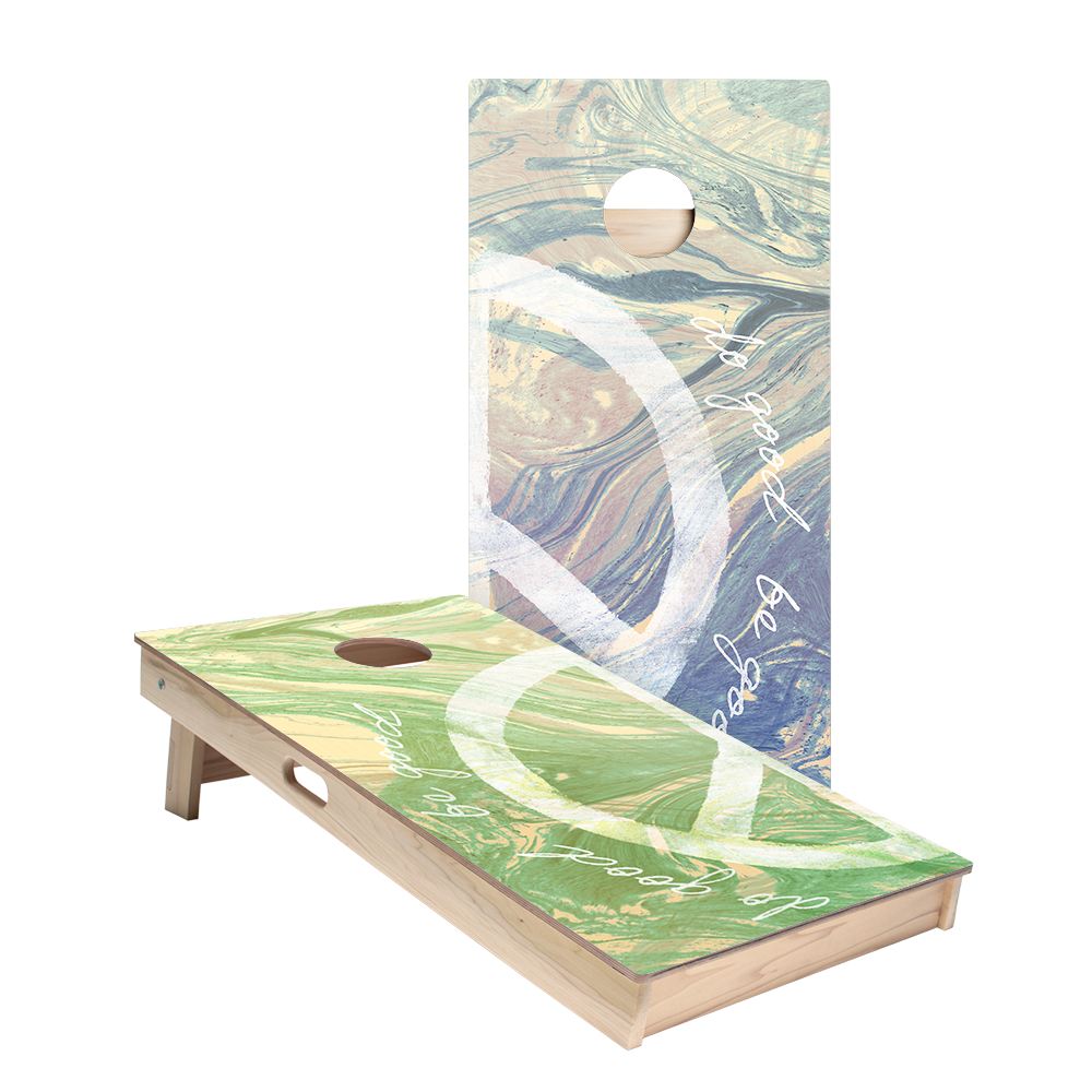 Be Good, Do Good Peace Star Cornhole Boards