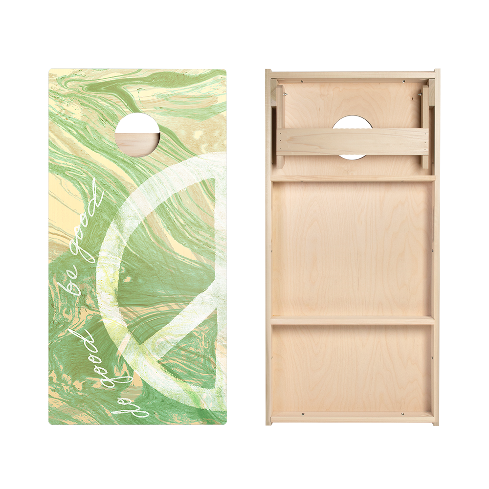 Be Good, Do Good Peace Star Cornhole Boards