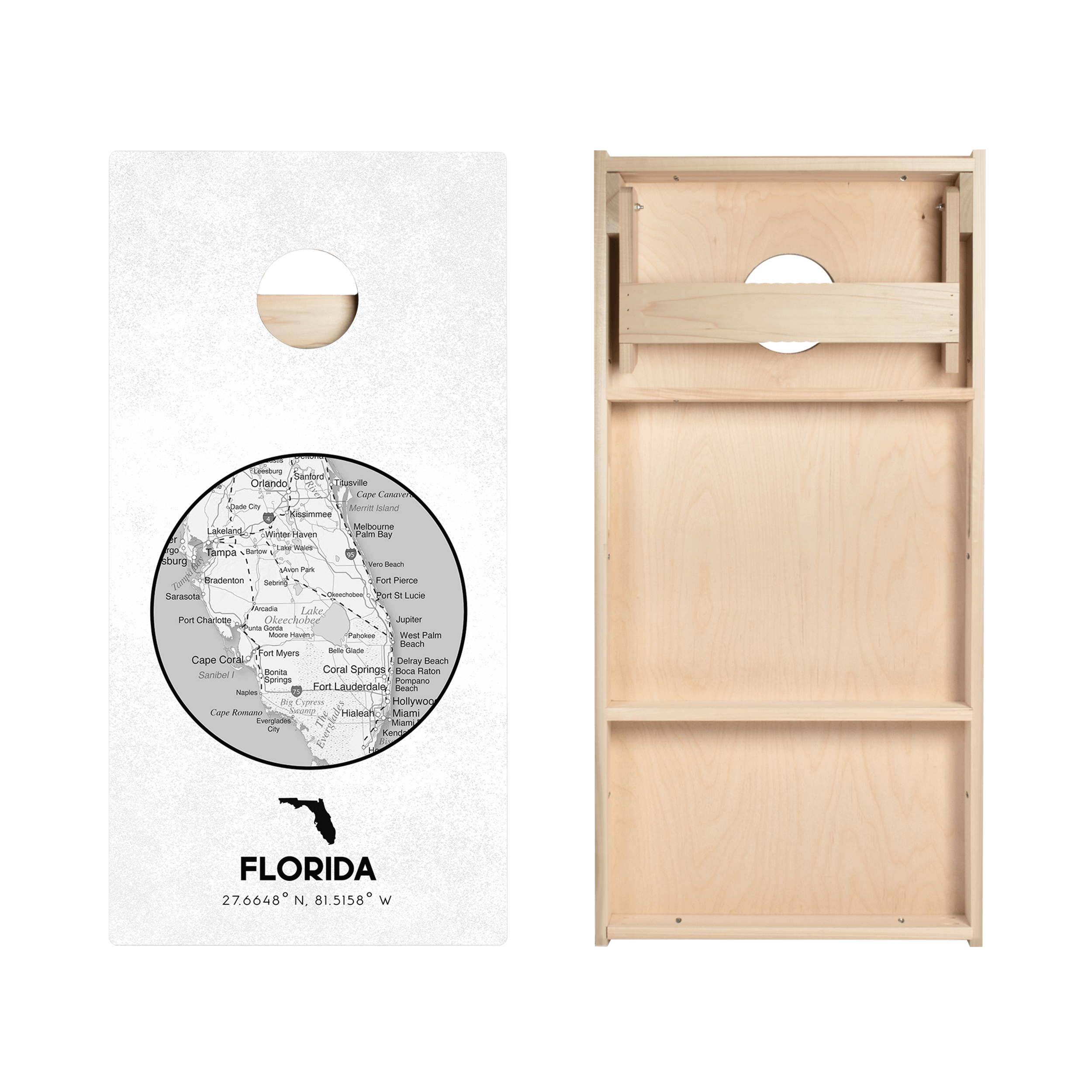 Florida State Map Star Cornhole Boards