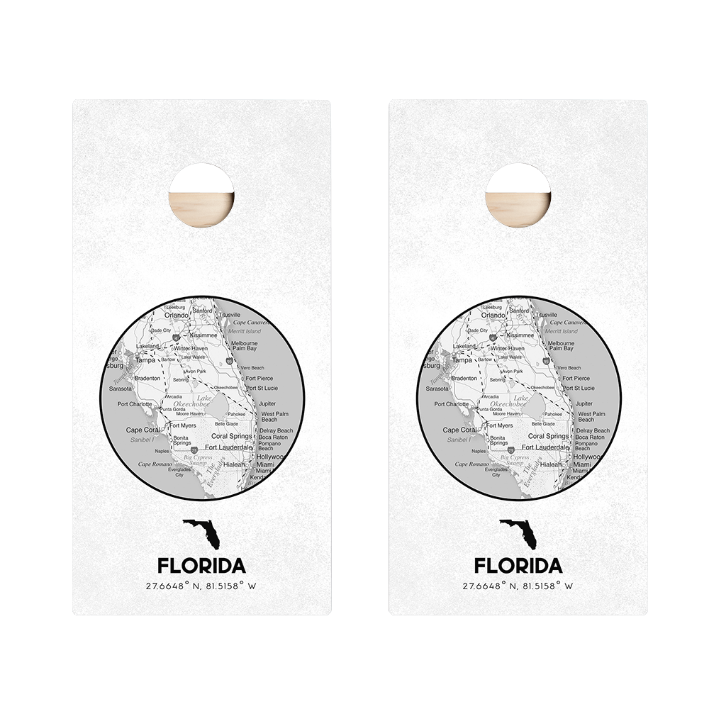 Florida State Map Star Cornhole Boards
