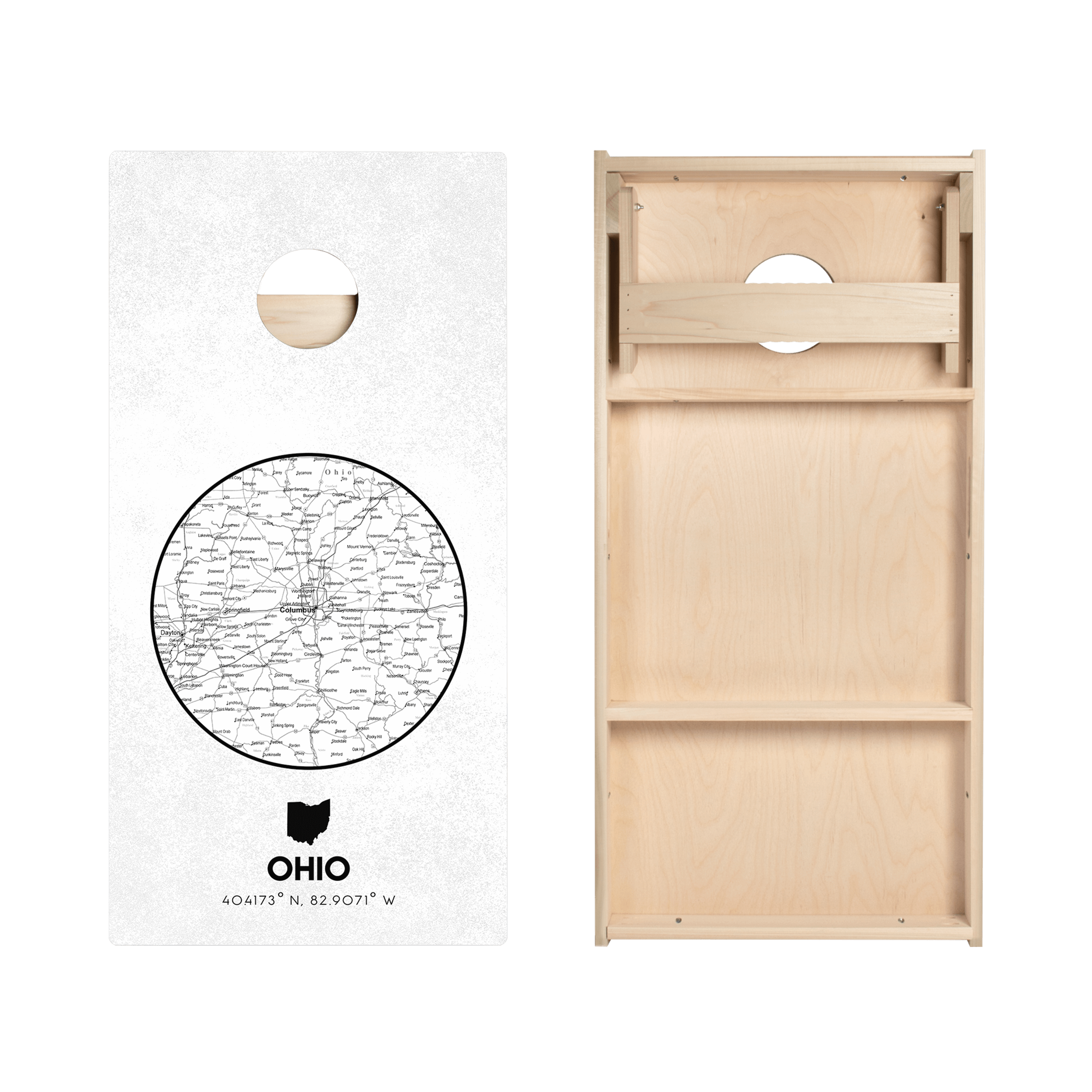 Ohio State Map Star Cornhole Boards
