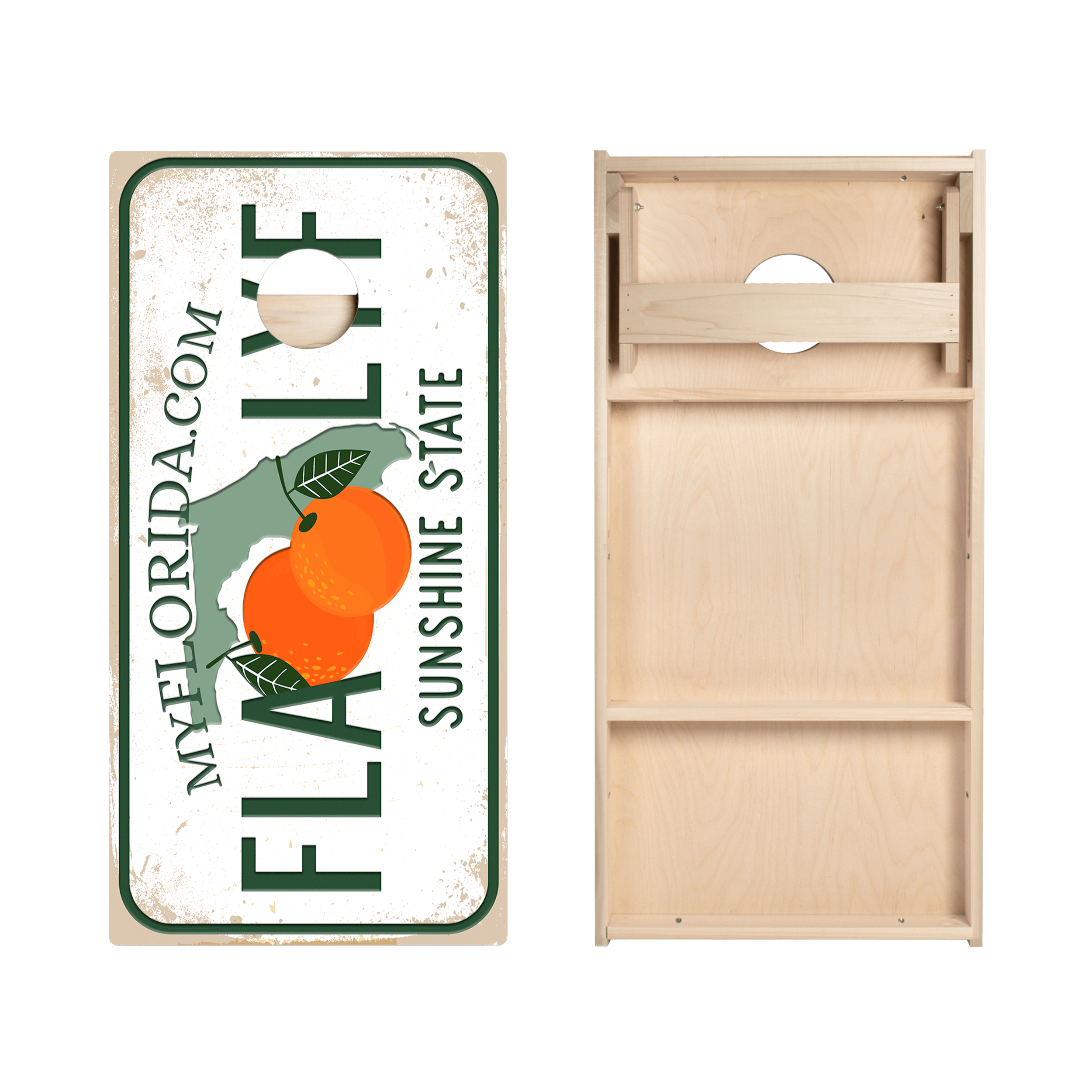 Home State License Plate Florida Star Cornhole Boards