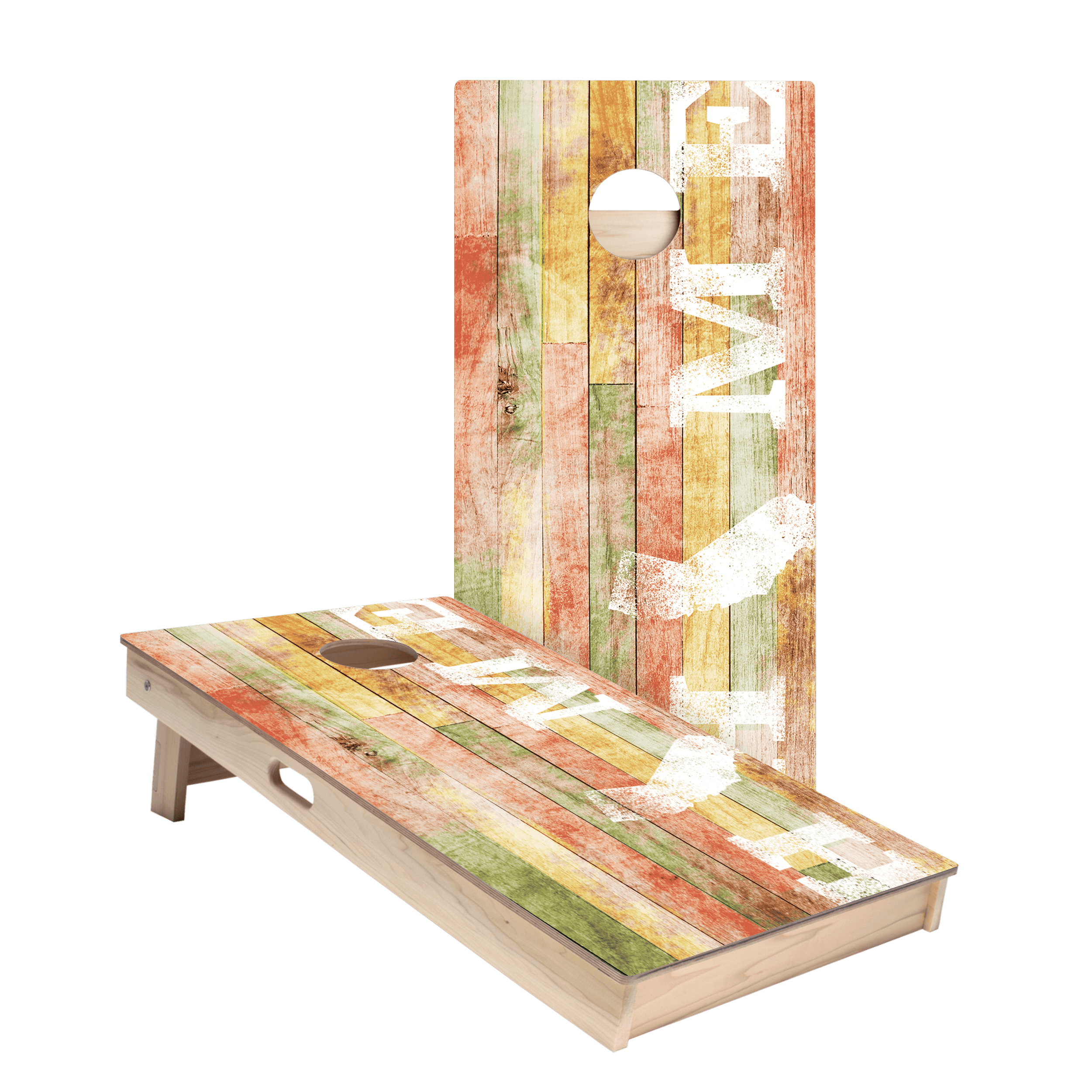 Home State Painted Wood California Star Cornhole Boards