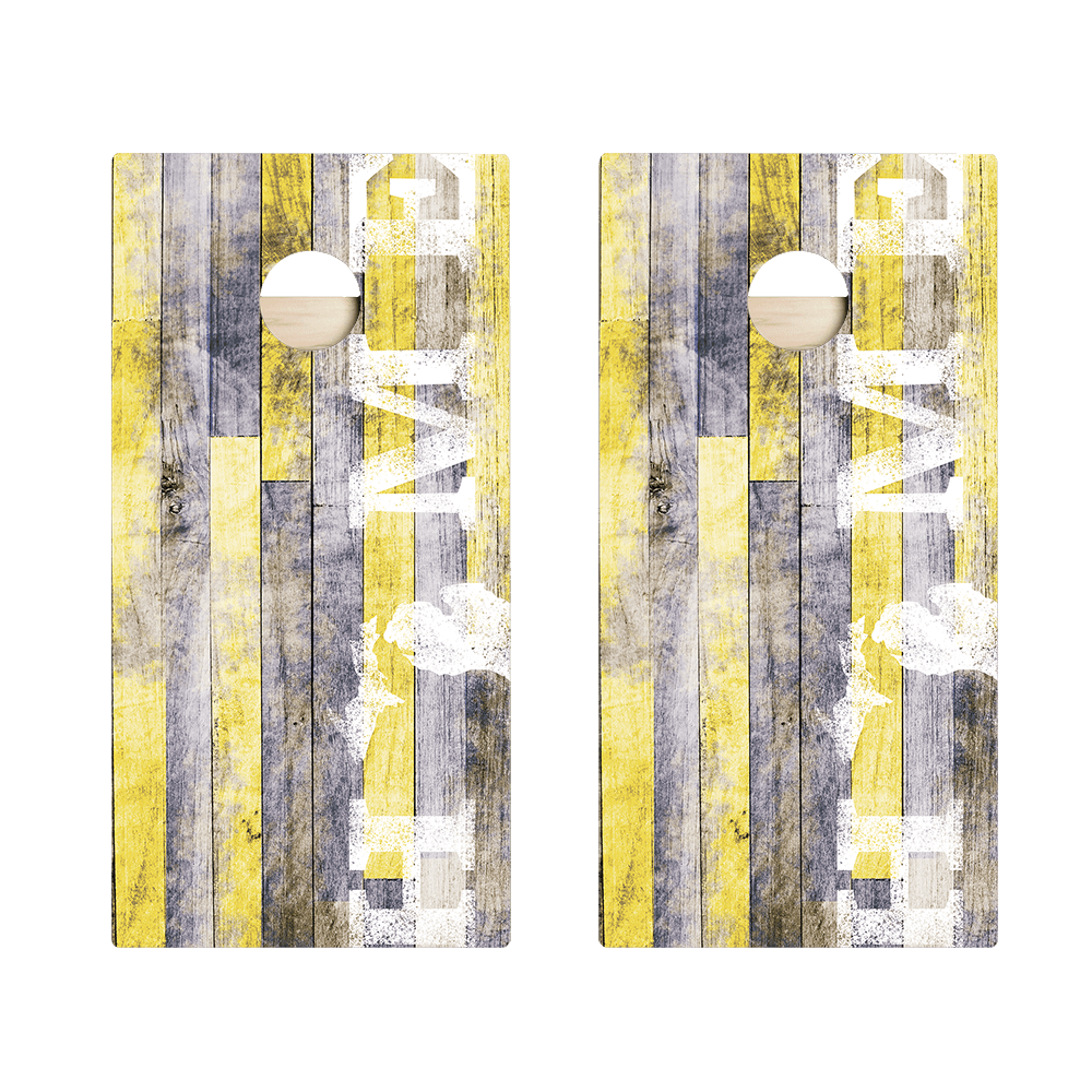 Home State Painted Wood Michigan Star Cornhole Boards
