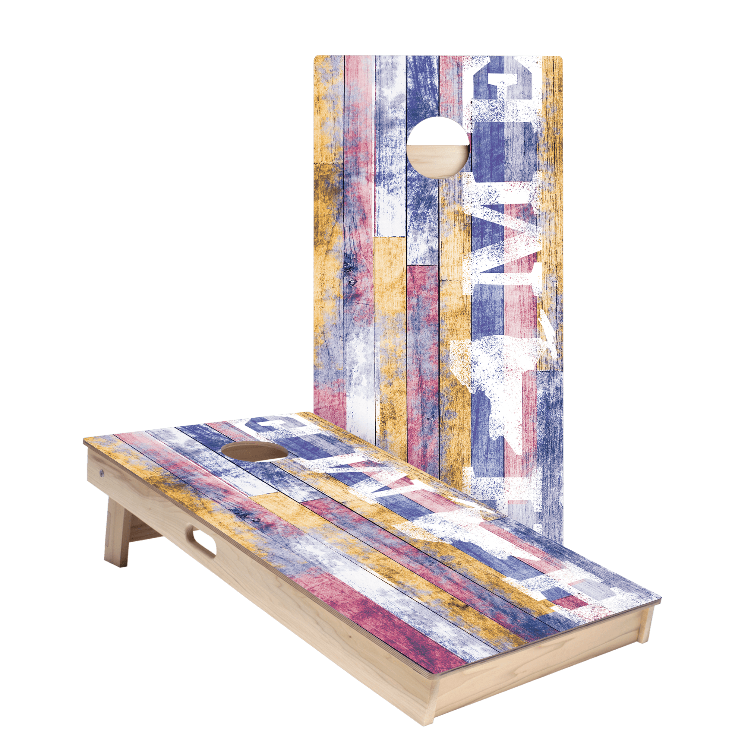 Home State Painted Wood New York Star Cornhole Boards