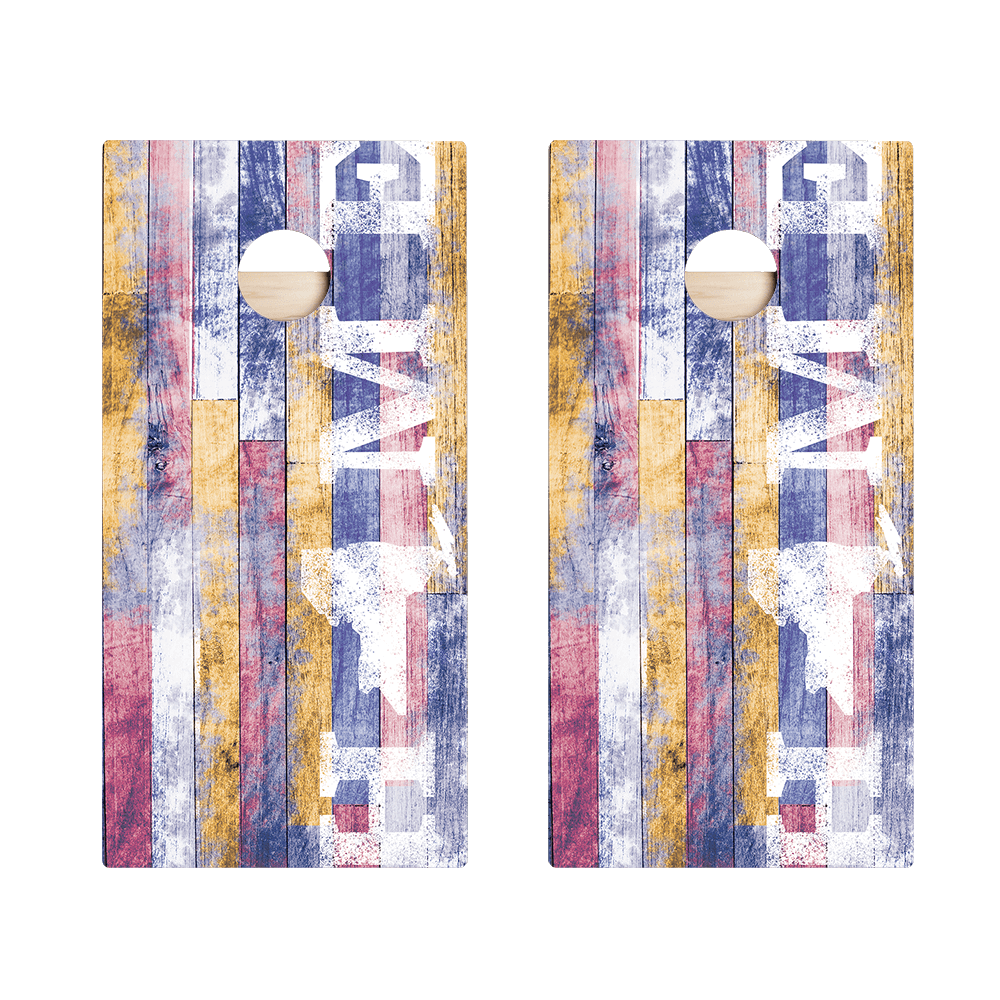 Home State Painted Wood New York Star Cornhole Boards