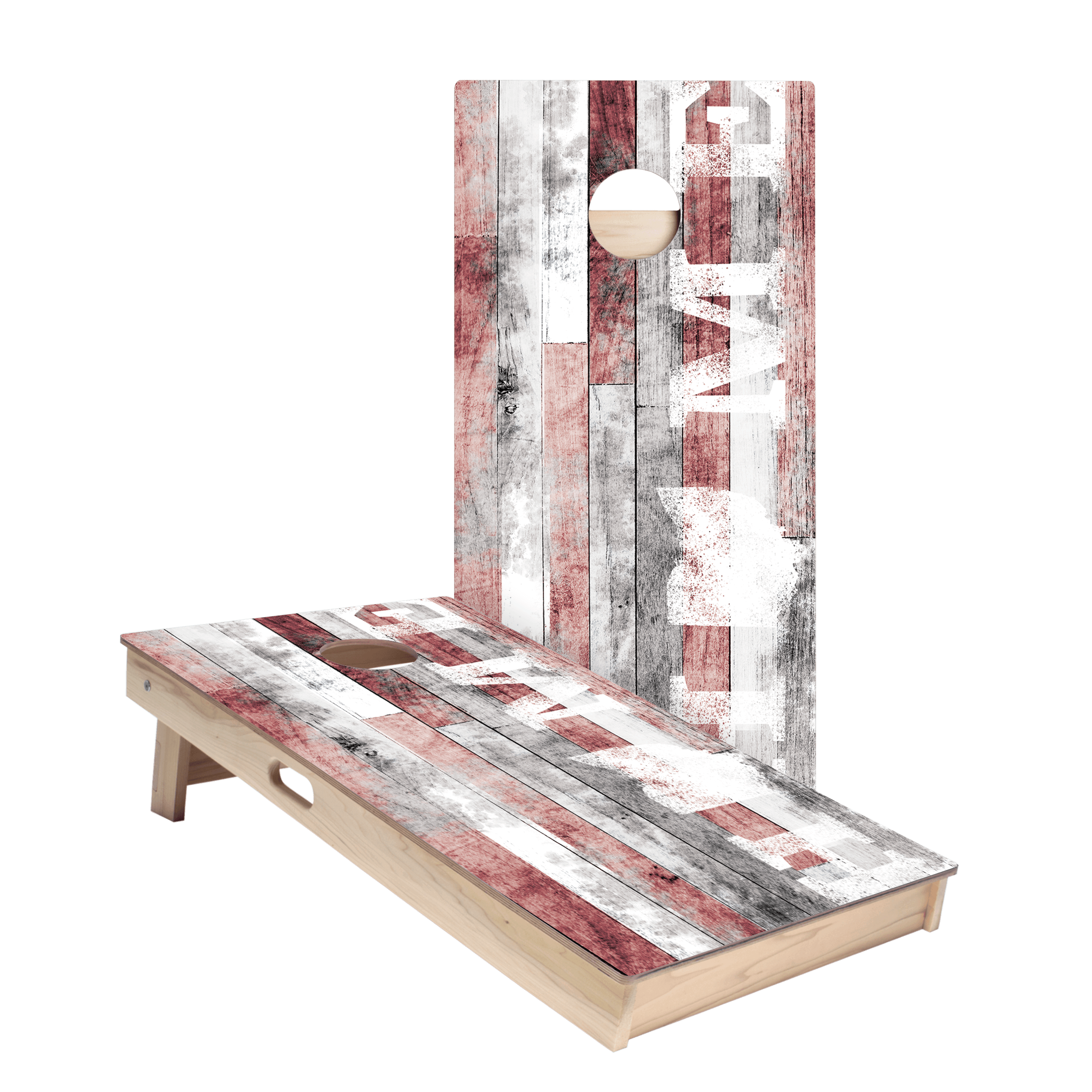 Home State Painted Wood Ohio Star Cornhole Boards