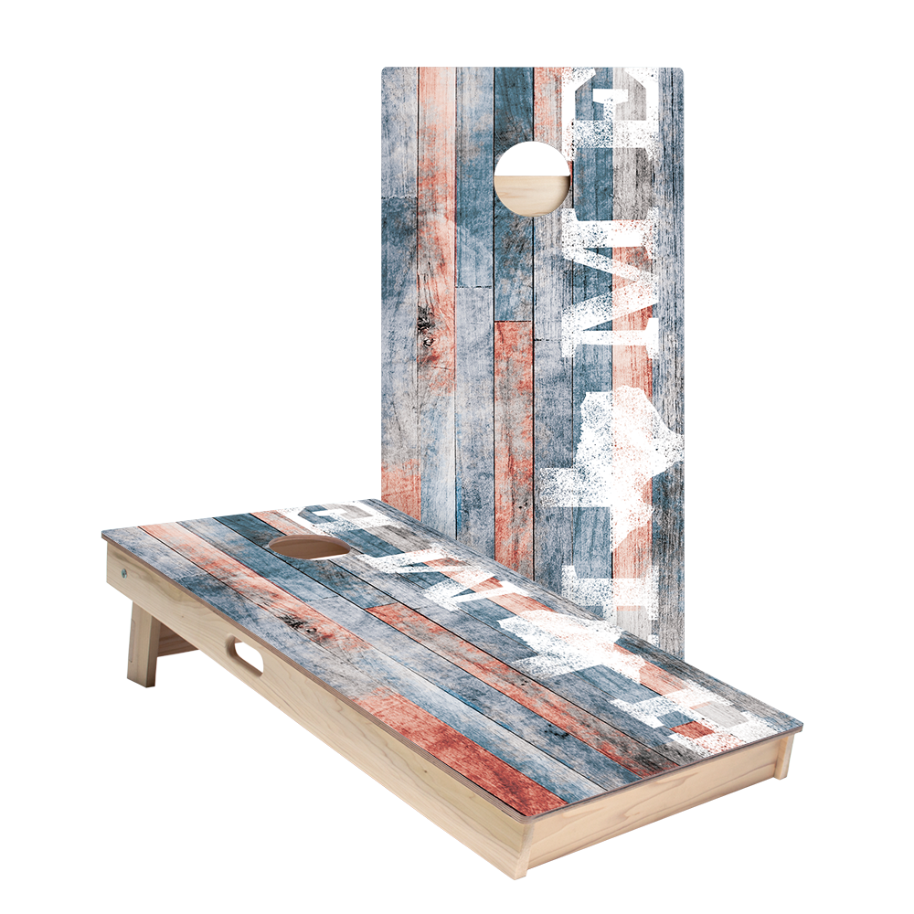 Home State Painted Wood Texas Star Cornhole Boards