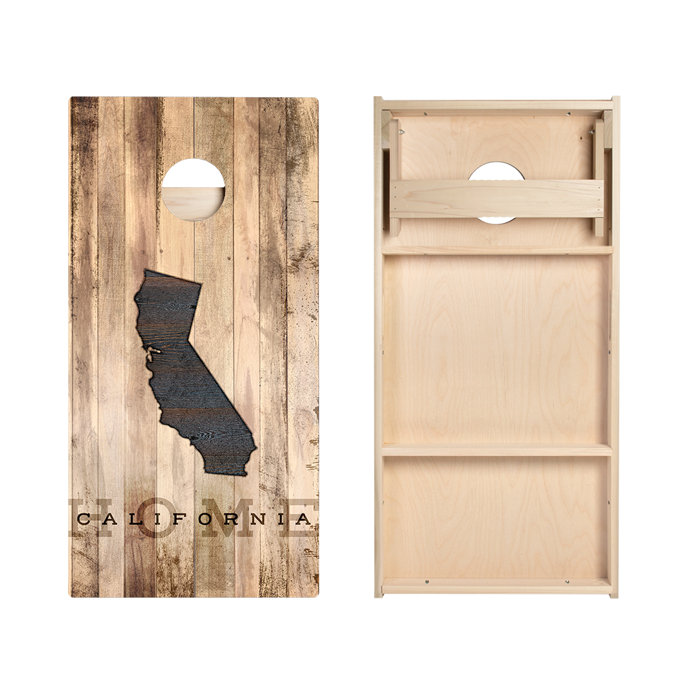 Home State Rustic Wood California Star Cornhole Boards