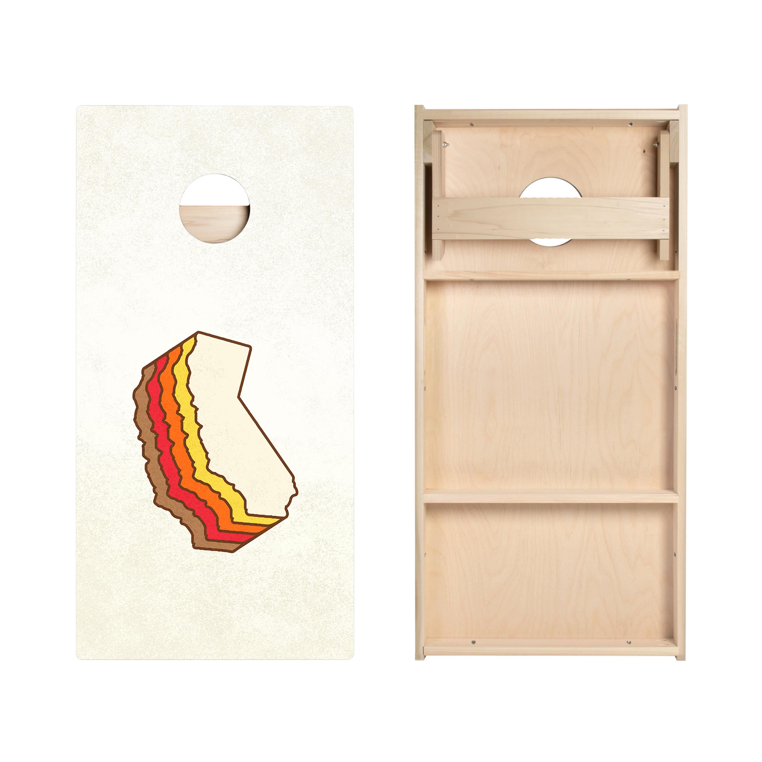 Retro California Star Cornhole Boards