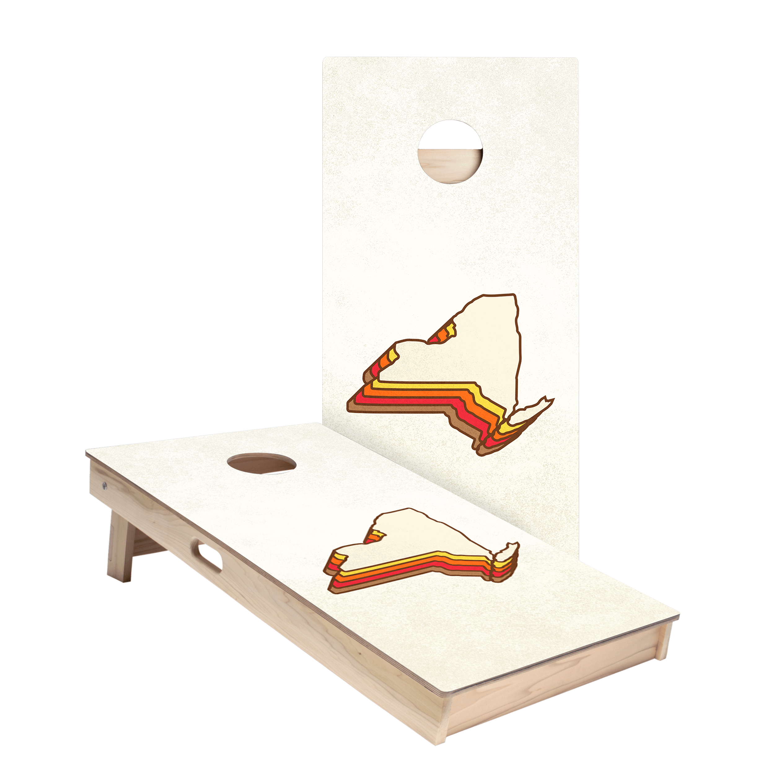 Retro New York Star Cornhole Boards