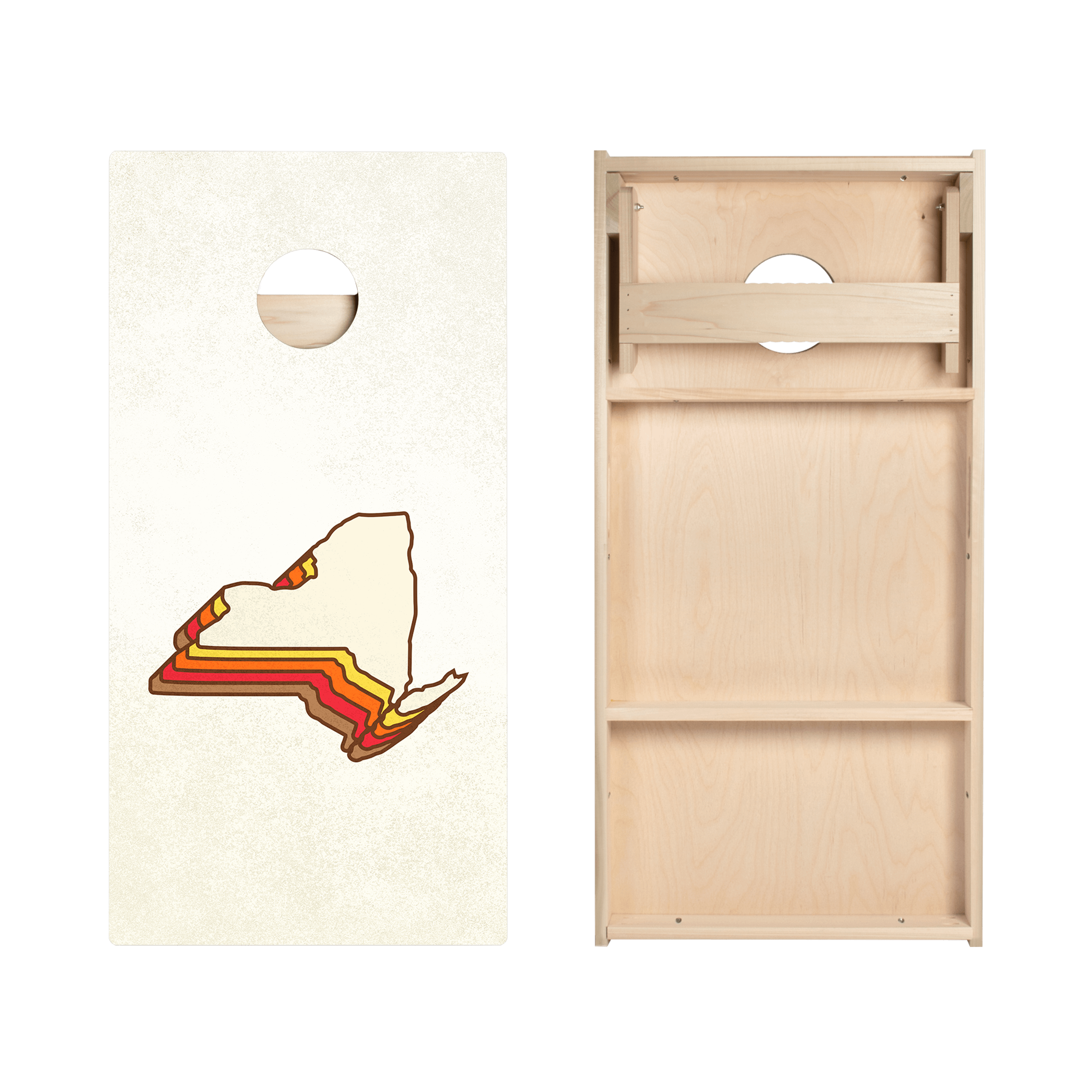 Retro New York Star Cornhole Boards