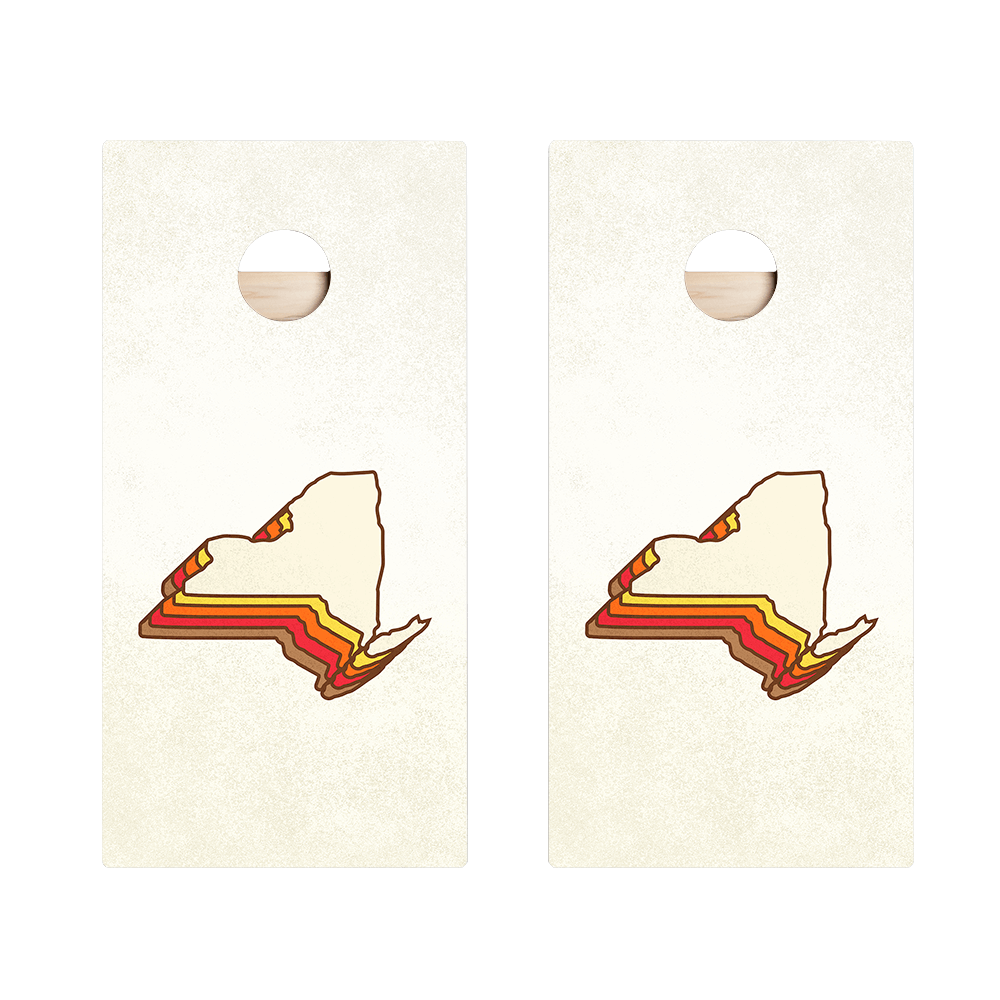 Retro New York Star Cornhole Boards