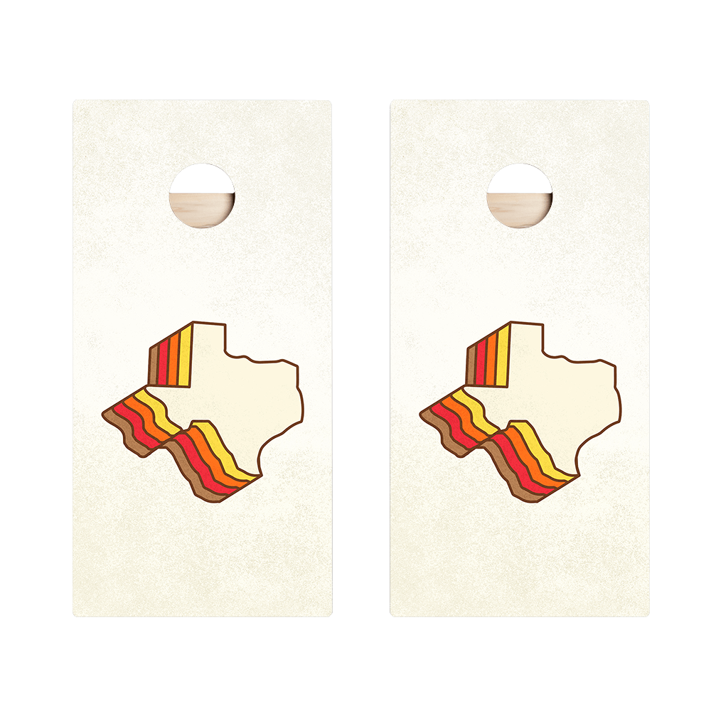 Retro Texas Star Cornhole Boards