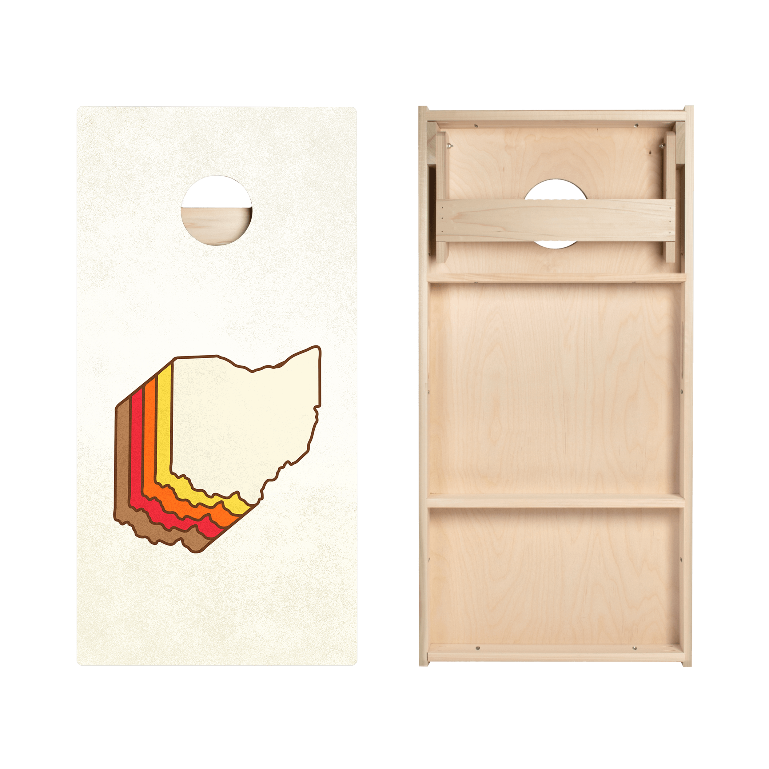 Retro Ohio Star Cornhole Boards