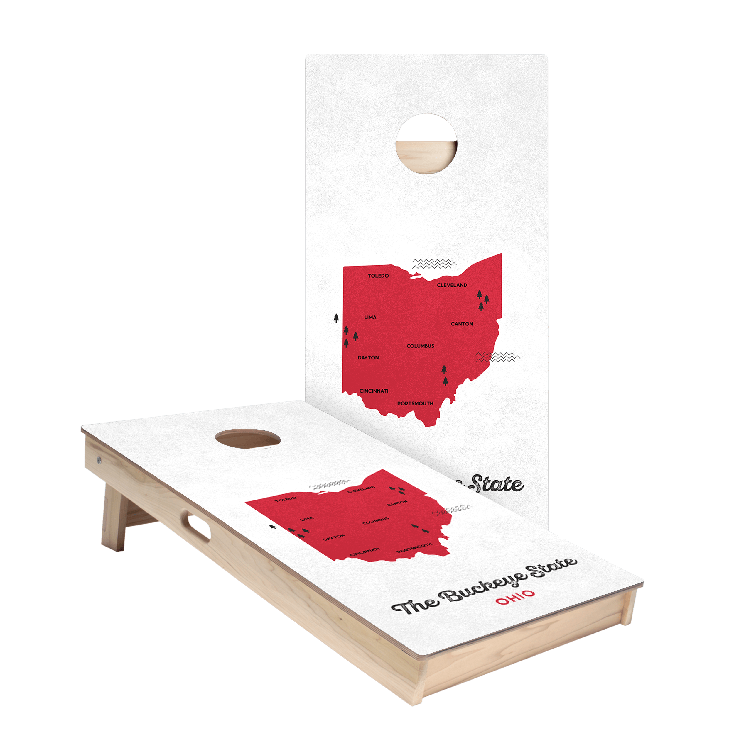 Buckeye State Star Cornhole Boards