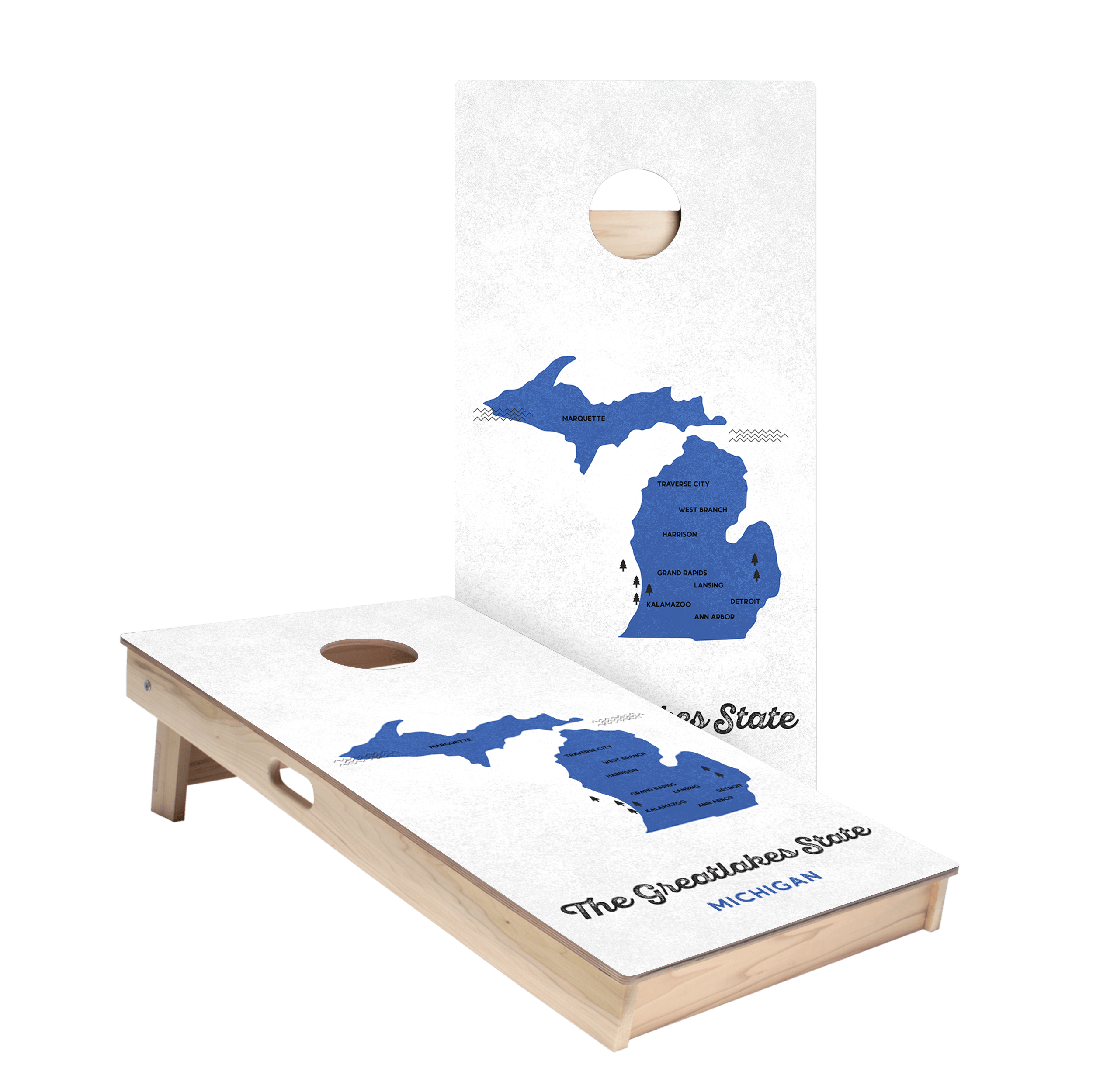 Great Lakes State Star Cornhole Boards