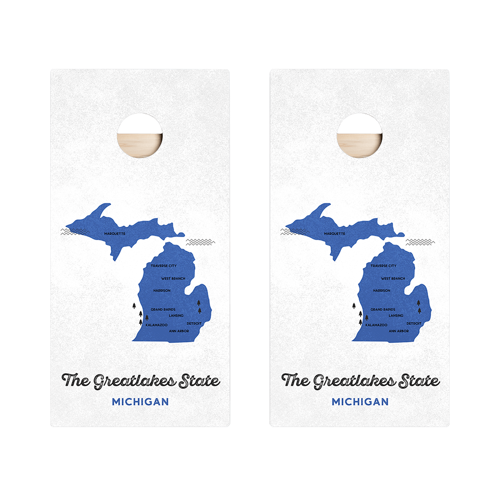 Great Lakes State Star Cornhole Boards