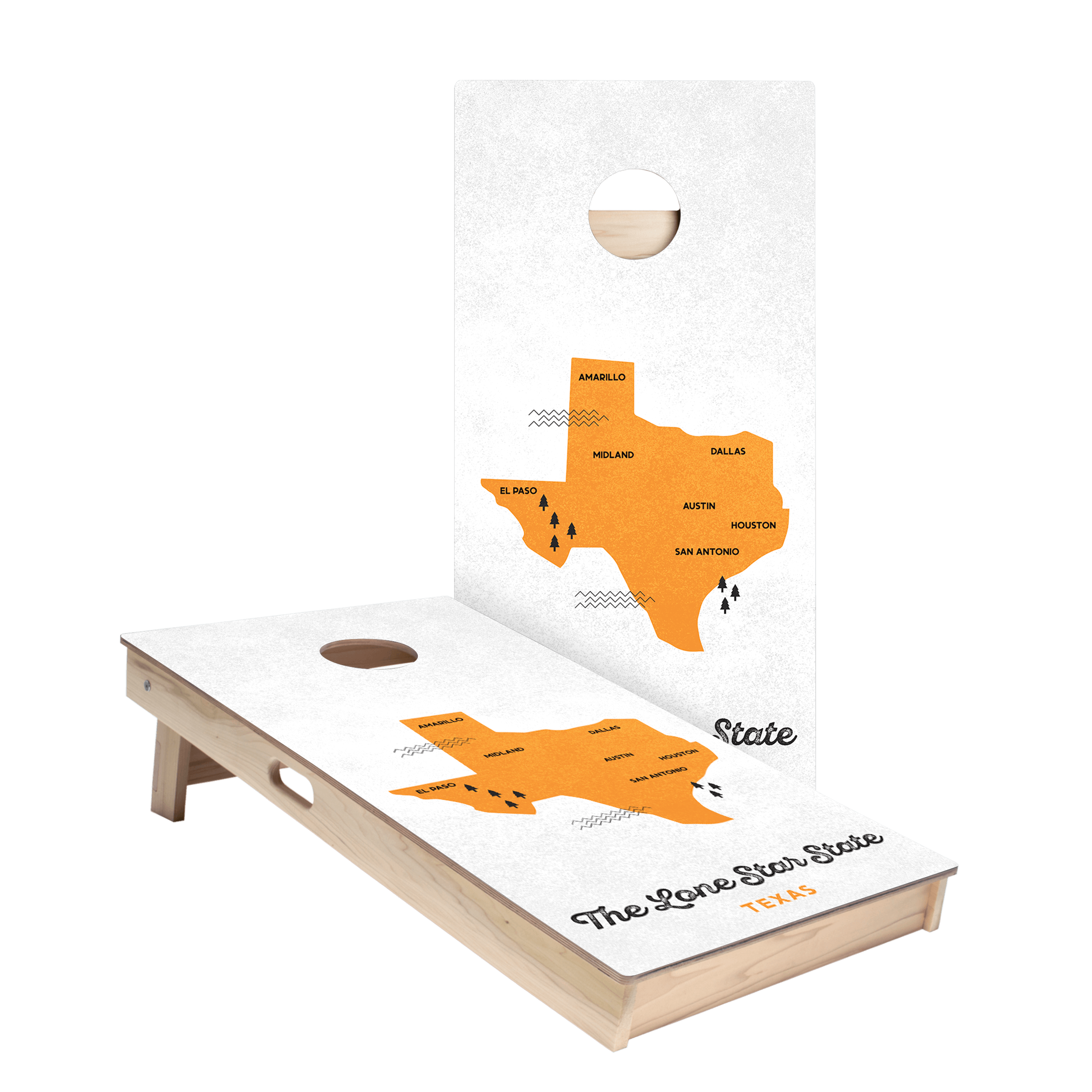 Lone Star State Star Cornhole Boards