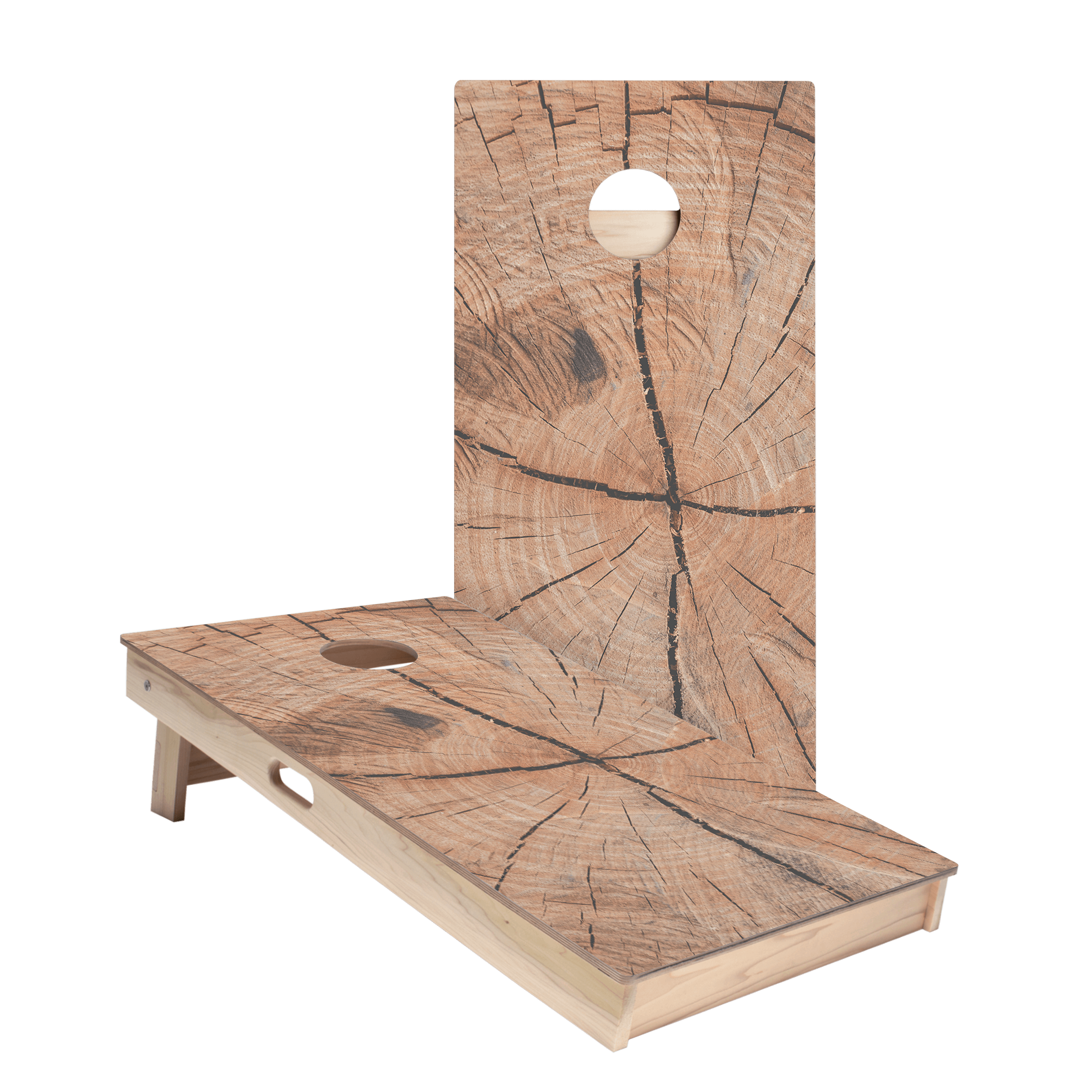 Cracked Wood Star Cornhole Boards