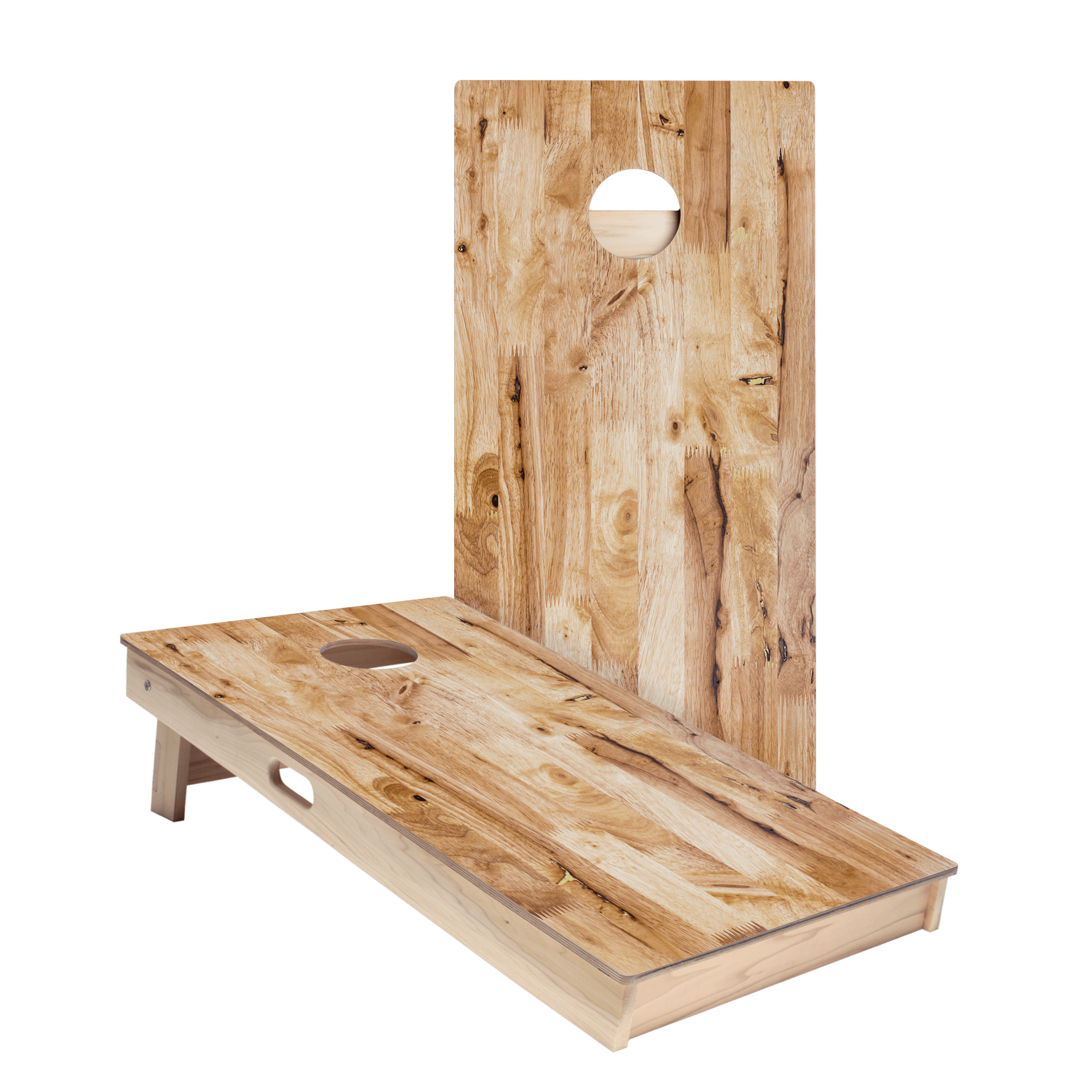 Light Wood Panels Star Cornhole Boards