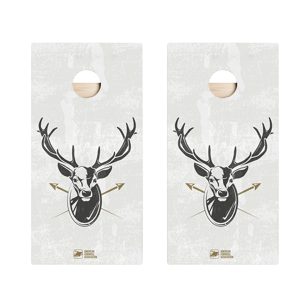 Deer Illustration Star Cornhole Boards